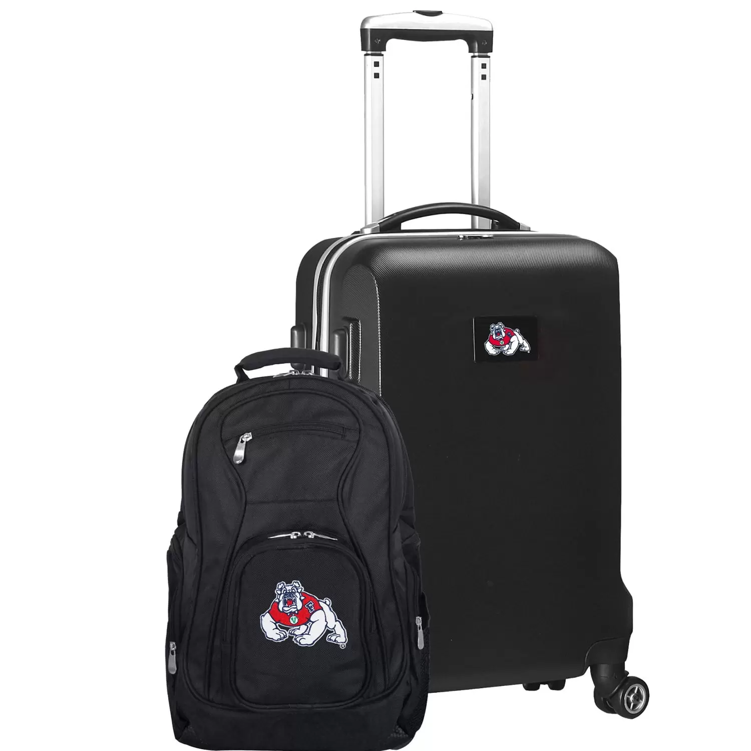 Fresno State Bulldogs Deluxe 2-Piece Backpack and Carry-On Set - Black