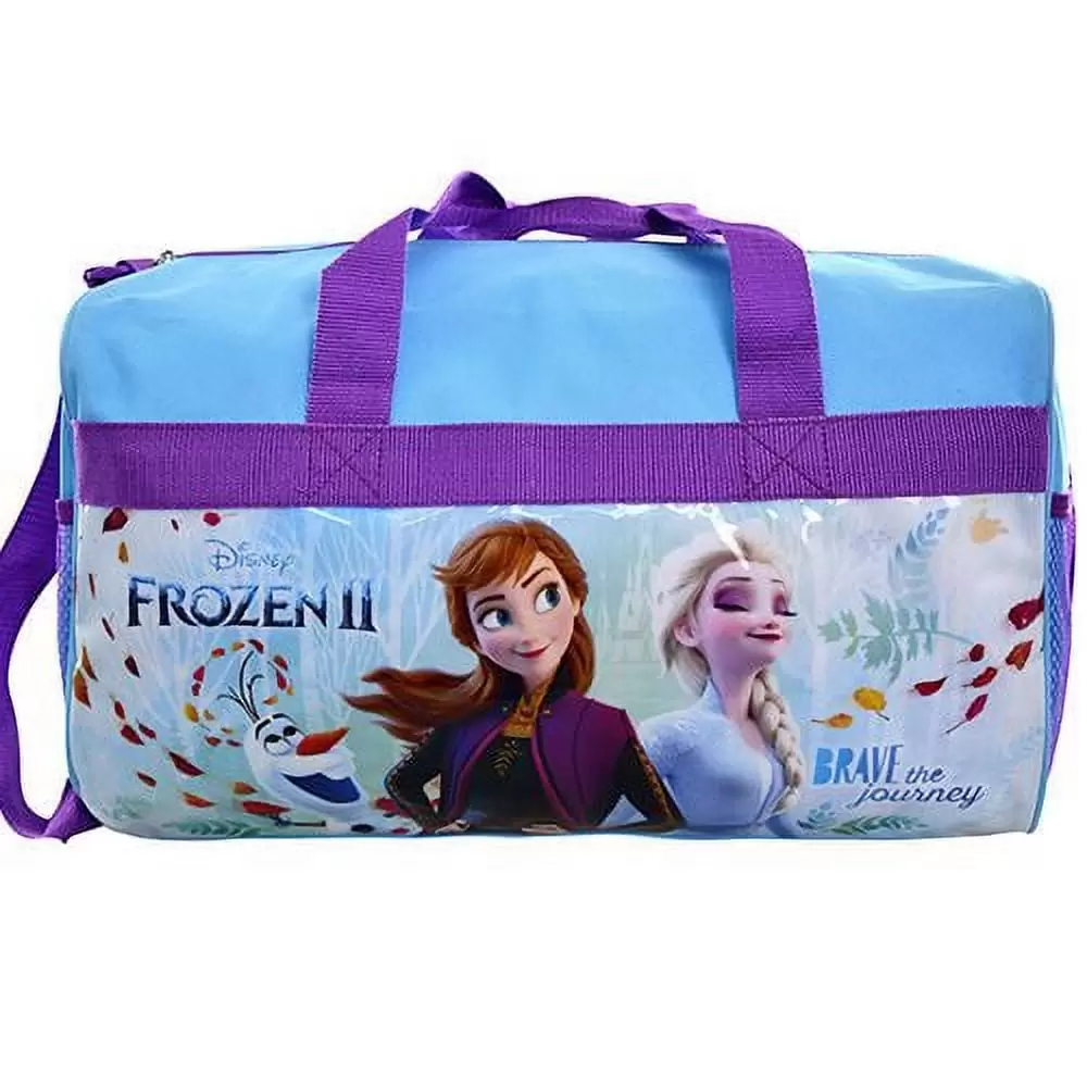 Frozen 2 600D Polyester Duffel Bag with printed PVC Side Panels