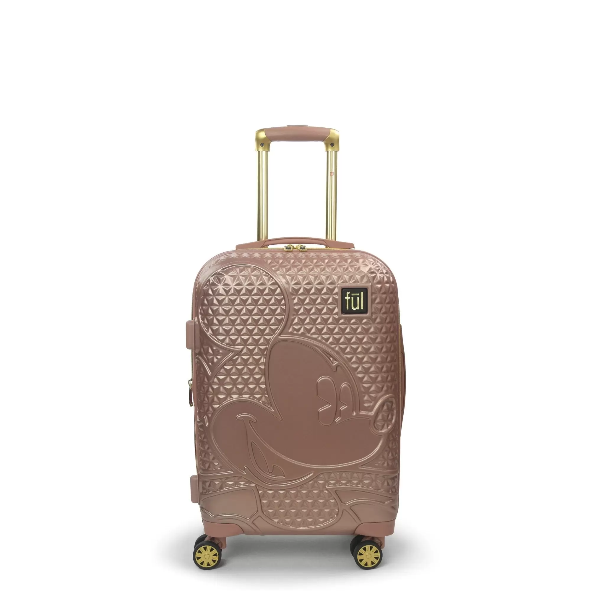 Ful Disney Textured Mickey Mouse 21in Hardsided Rolling Luggage - 21 Rose Gold