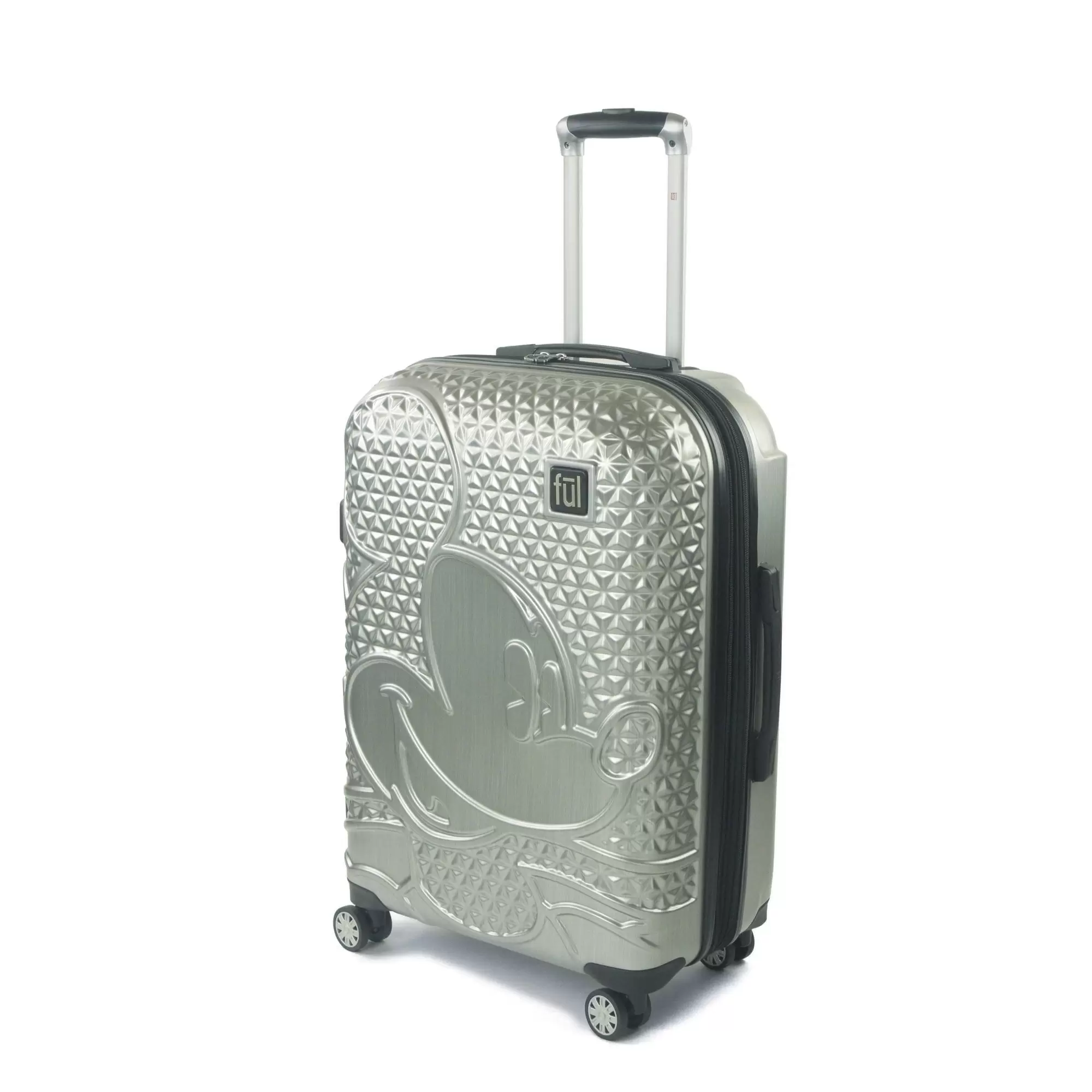 Ful Disney Textured Mickey Mouse 25in Hardsided Rolling Luggage - 25 Silver