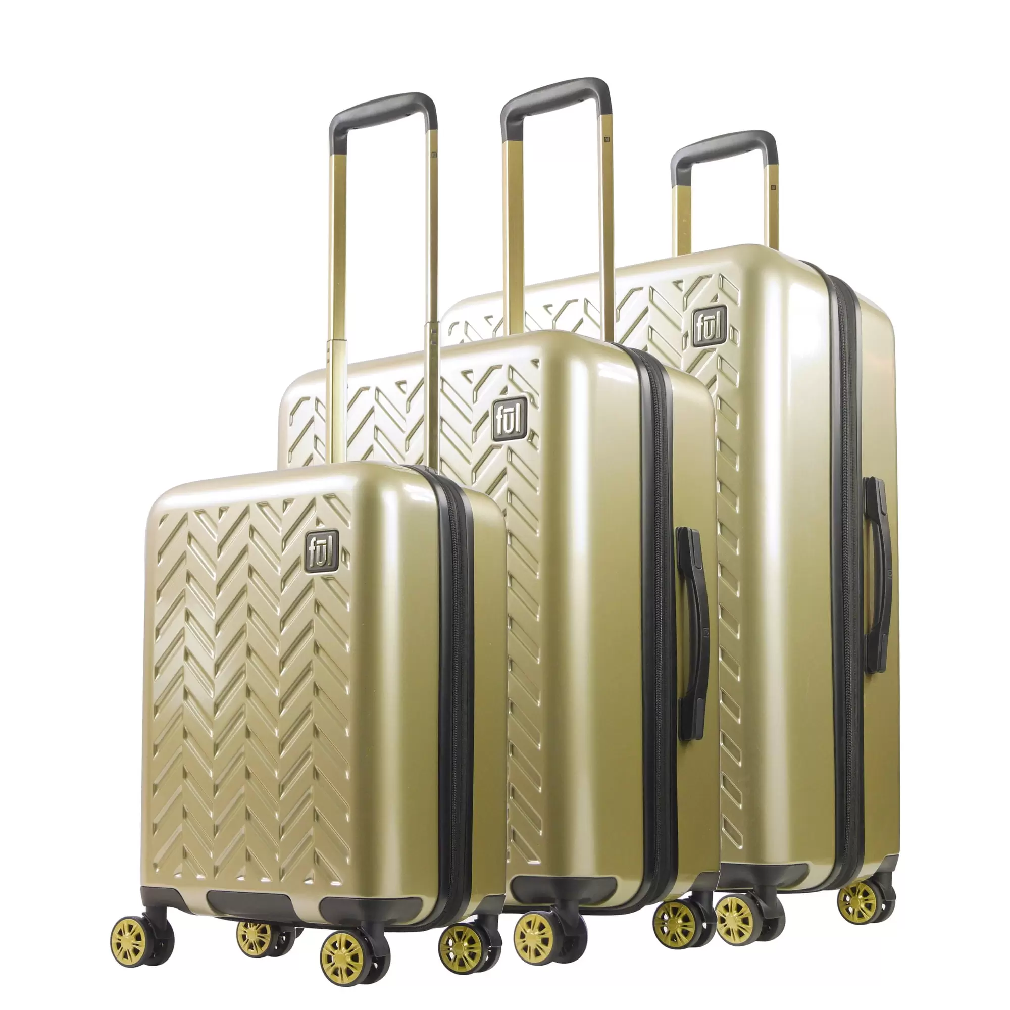 Ful Grove Hardside Spinner 3 Pc luggage Set. Gold