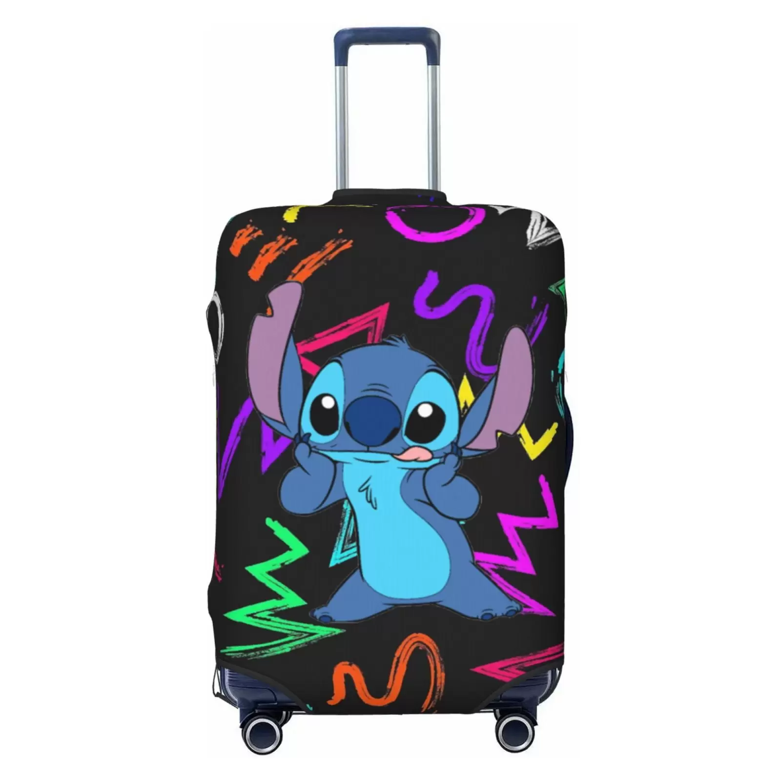 Funny Stitch Protective Suitcase Cover Elastic Travel Luggage Cover Organizers Fits Small