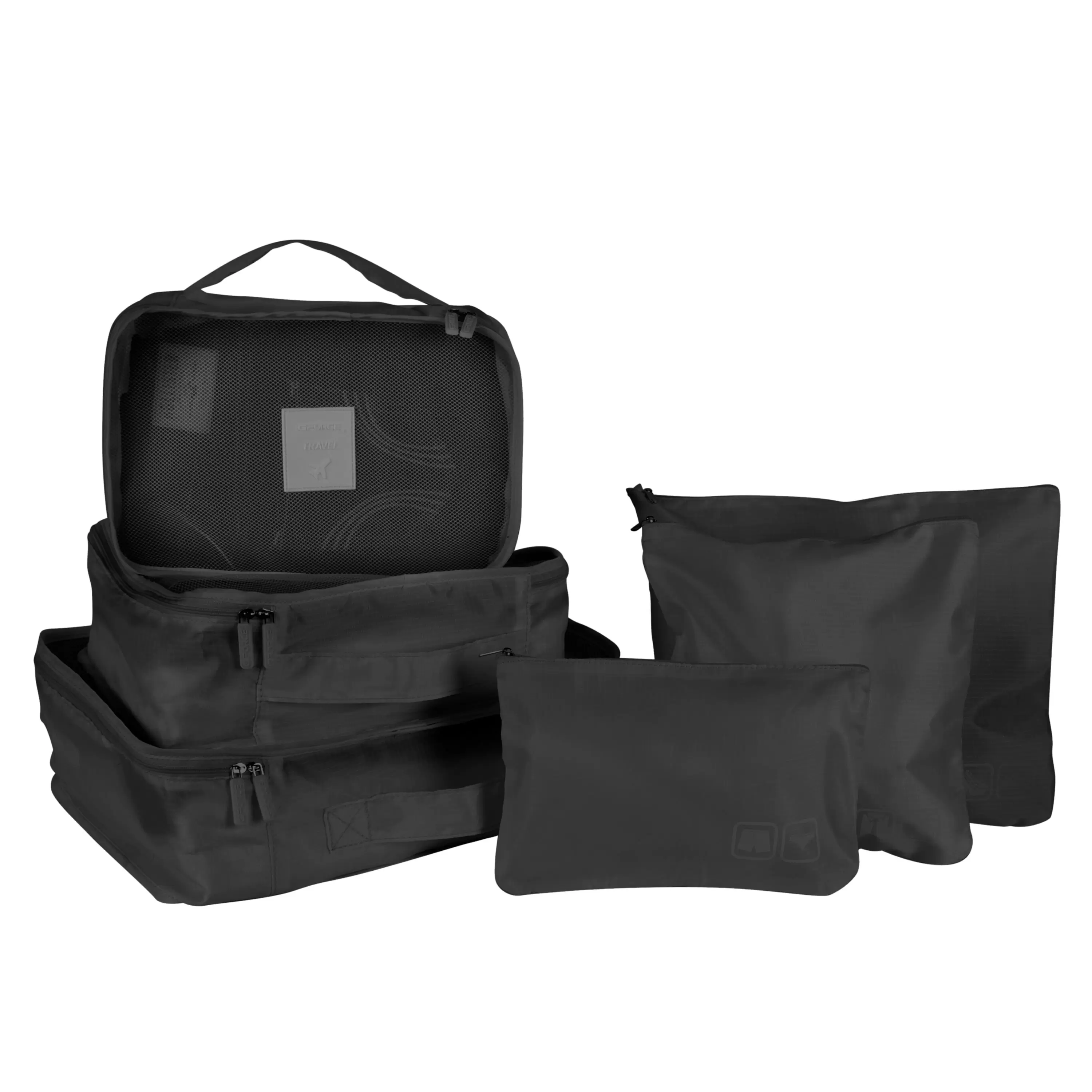 G-Force 6 Piece Ultimate Polyester Traveling Set in Black