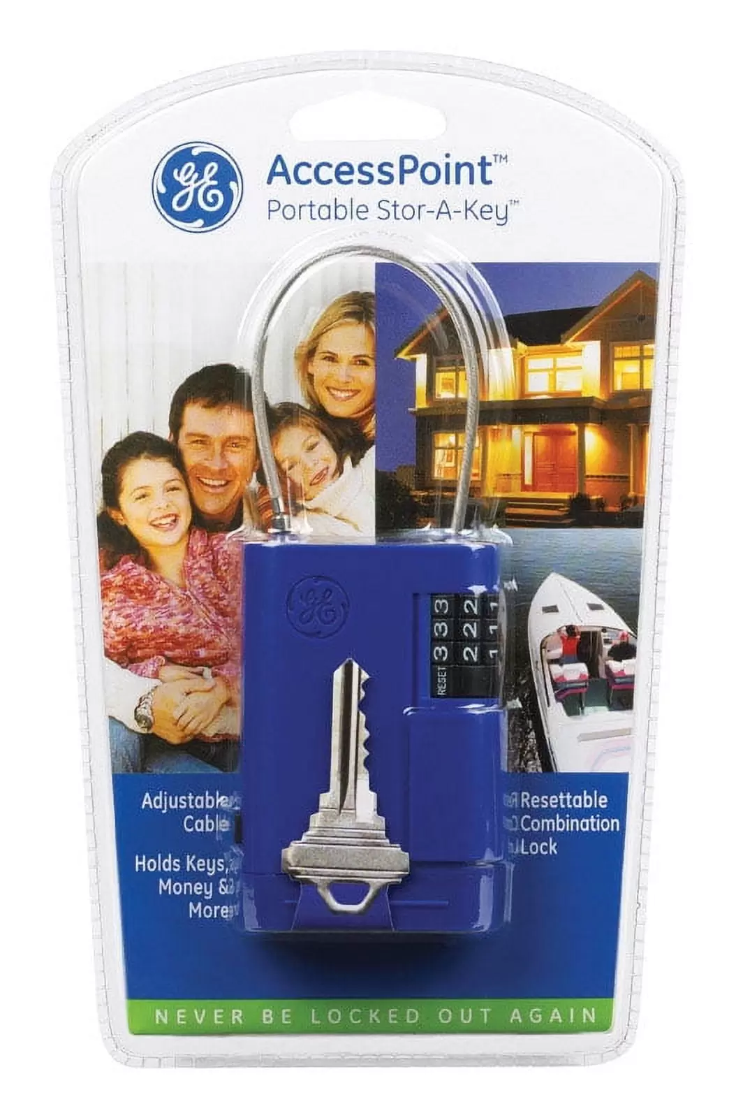 GE Blue Plastic/Steel Key Storage