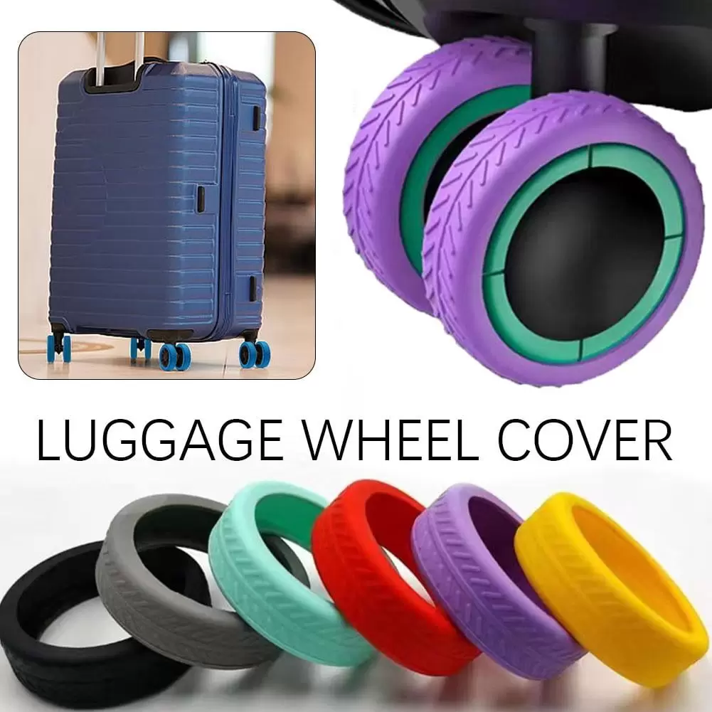 GHYJPAJK Luggage Wheel Covers. 4PCS Silicone Suitcase Wheel Shock-proof