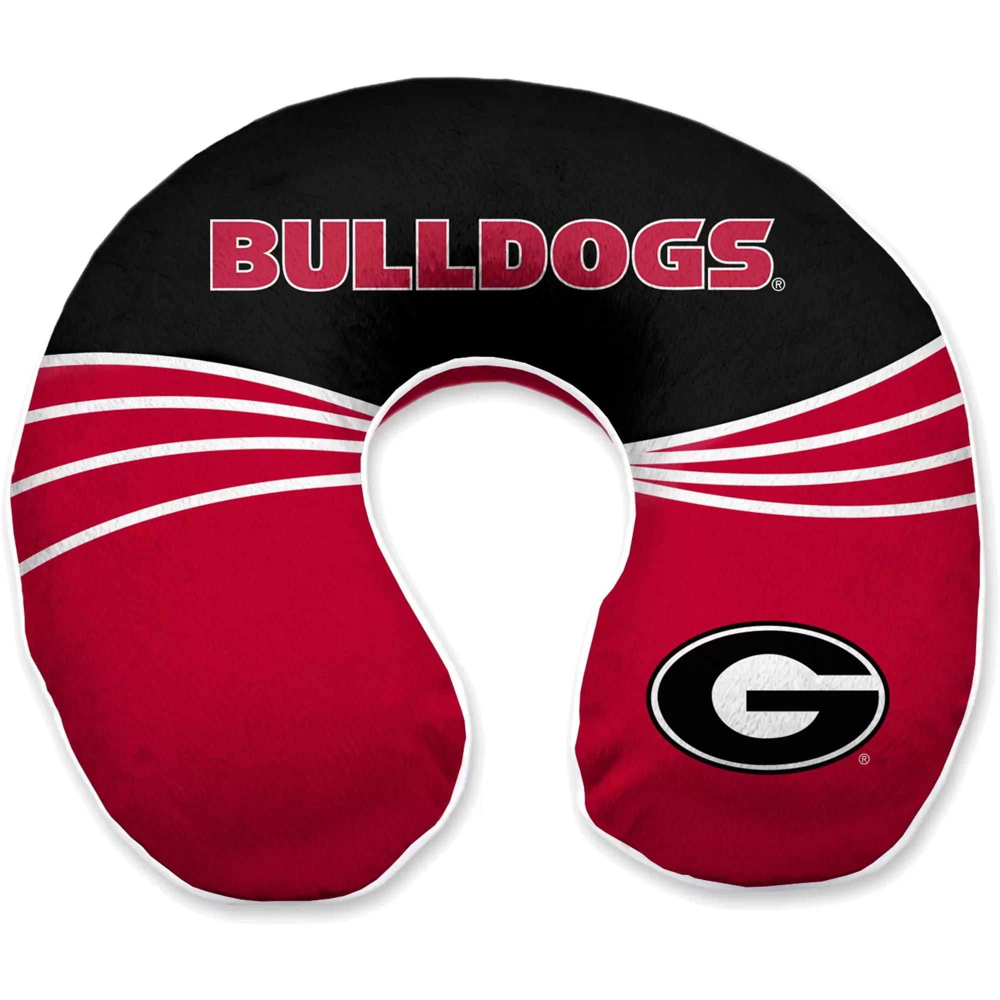 Georgia Bulldogs 12'' x 13'' Wave Memory Foam Travel Pillow