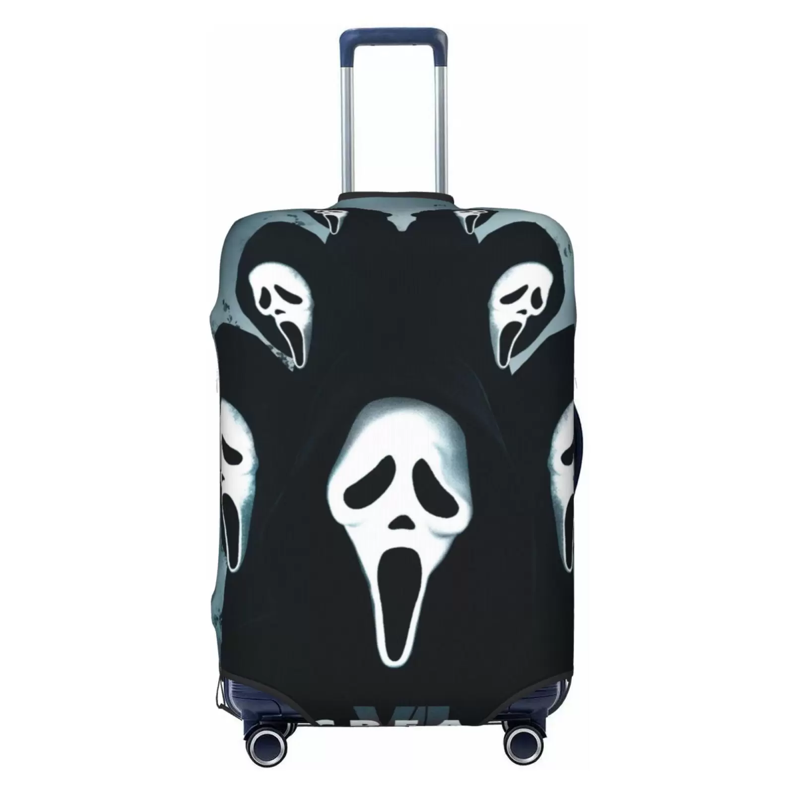 Ghostface Killer Suitcase Cover Protector Anti-Scratch Elastic Travel Luggage Cover Organizers Fits Small