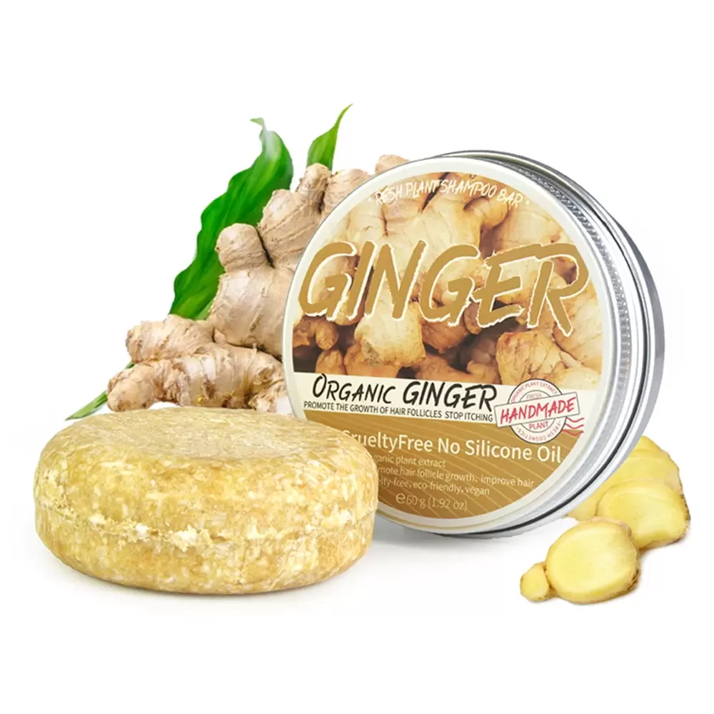 Ginger Hair Regrowth Shampoo Bar. Natural Organic Ginger ShamPpoo Bar Promotes Hair Growth. Anti-dandruff and Anti-itching Ginger Bar Soap Promotes Hair Growthr Growth