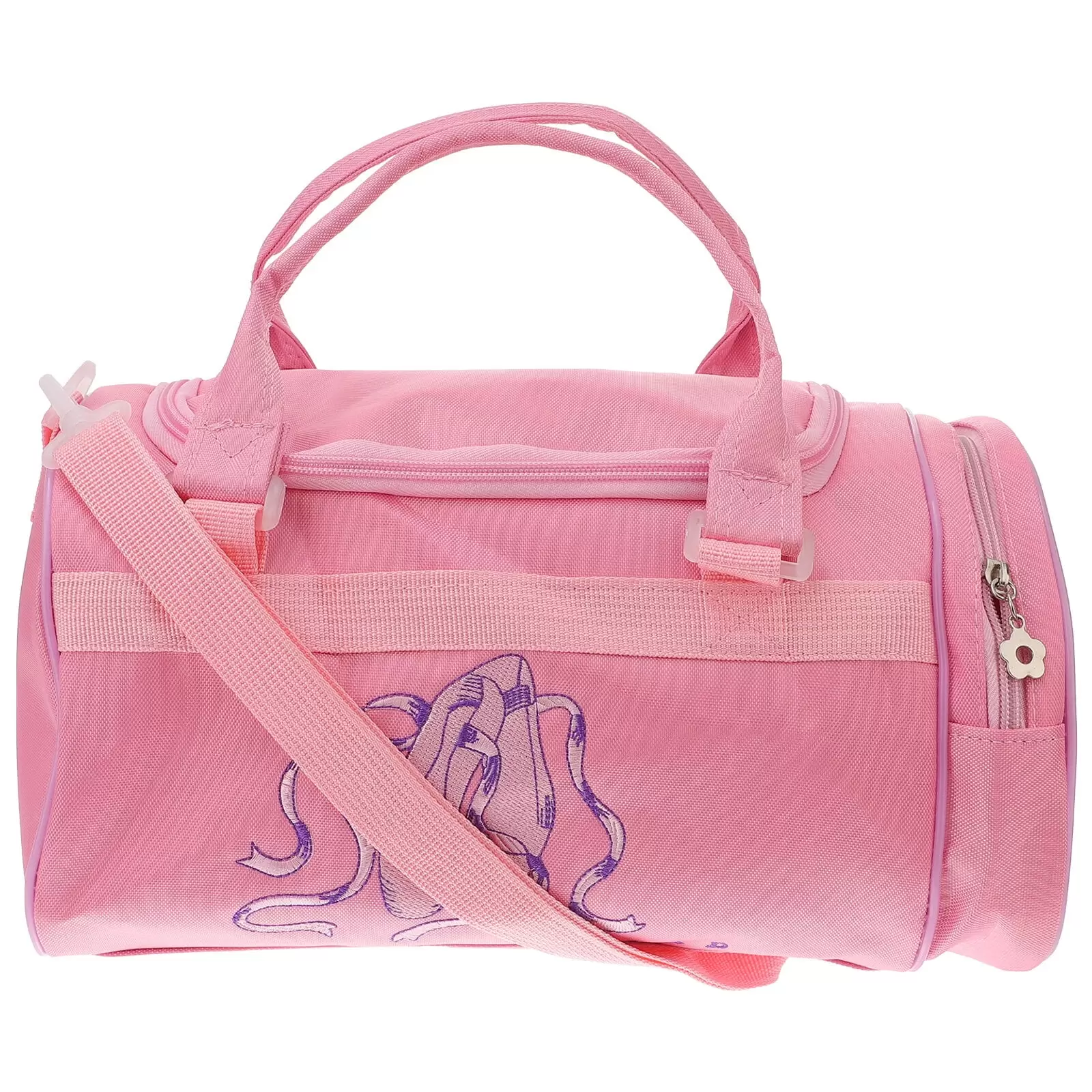 Girls Ballerina Ballet Slippers Dance Bag Ballet Duffle Bag with Side Compartment (Pink)