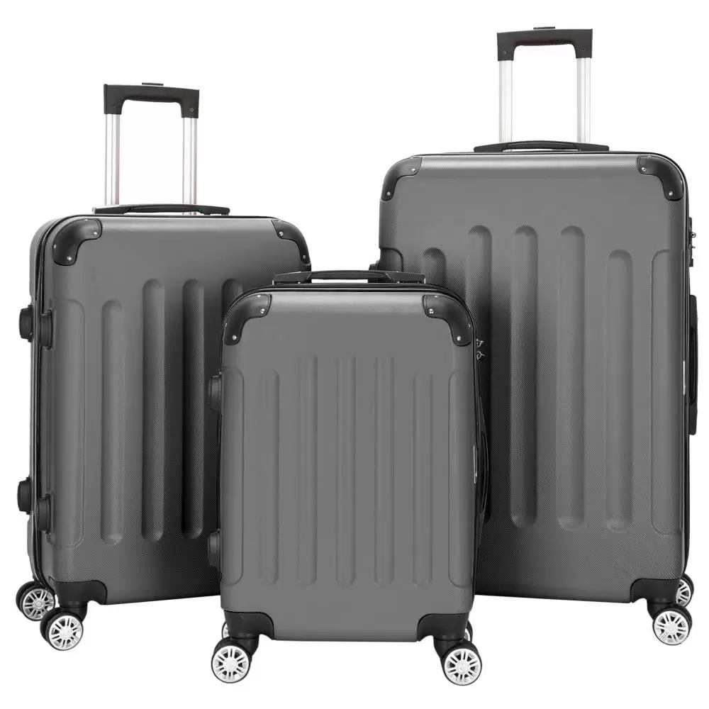 GoDecor Travel Luggage Lockagble Aluminum Frame Suitcase Hardside