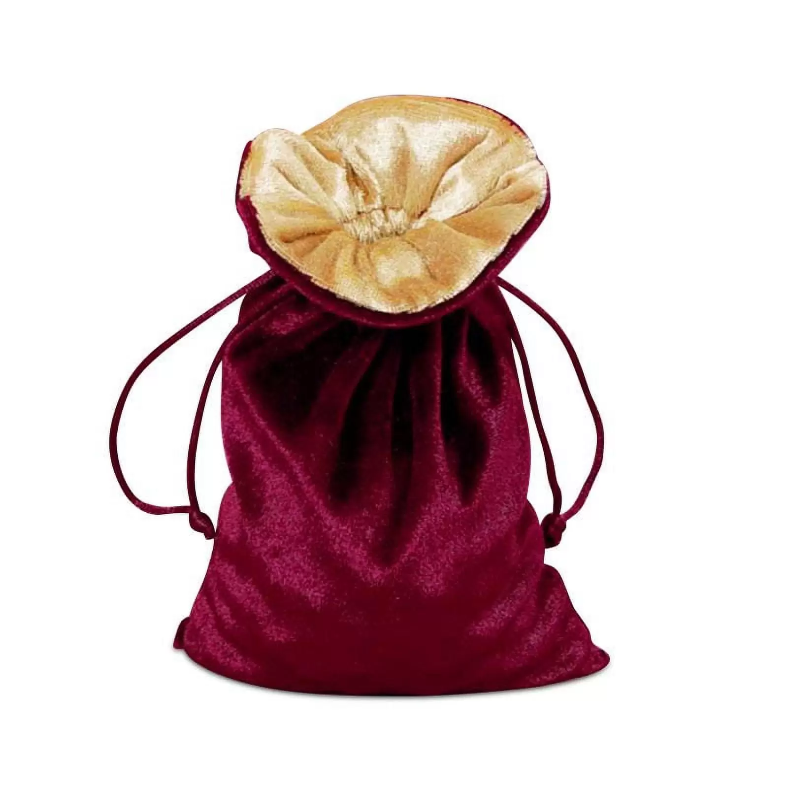 Gold Lined Wine Velvet Bags | Quantity: 10 | Width: 5 by Paper Mart