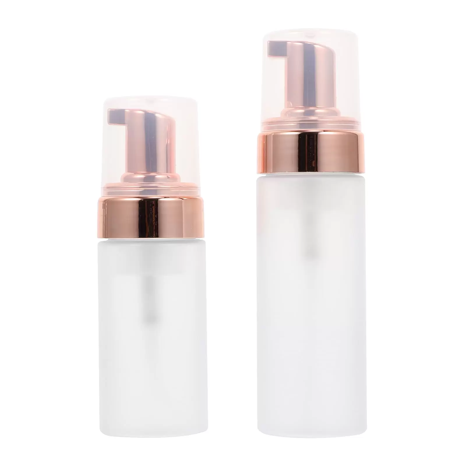 Gongxipen 2pcs Transparent Matte Cosmetics Storage Bottles Empty Facial Cleanser Bottles