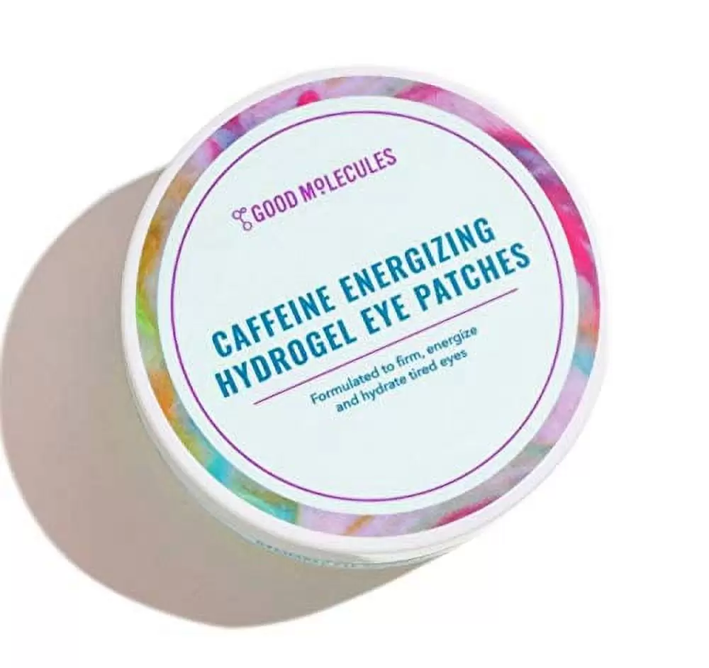 Good Molecules Caffeine Energizing Hydrogel Eye Patches 30 Pairs! Formulated with Caffeine. Niacinamide and Hyaluronic Acid! Eye Mask To Firm. Energize and Hydrate Tired Eyes! Vegan and Cruelty Free!