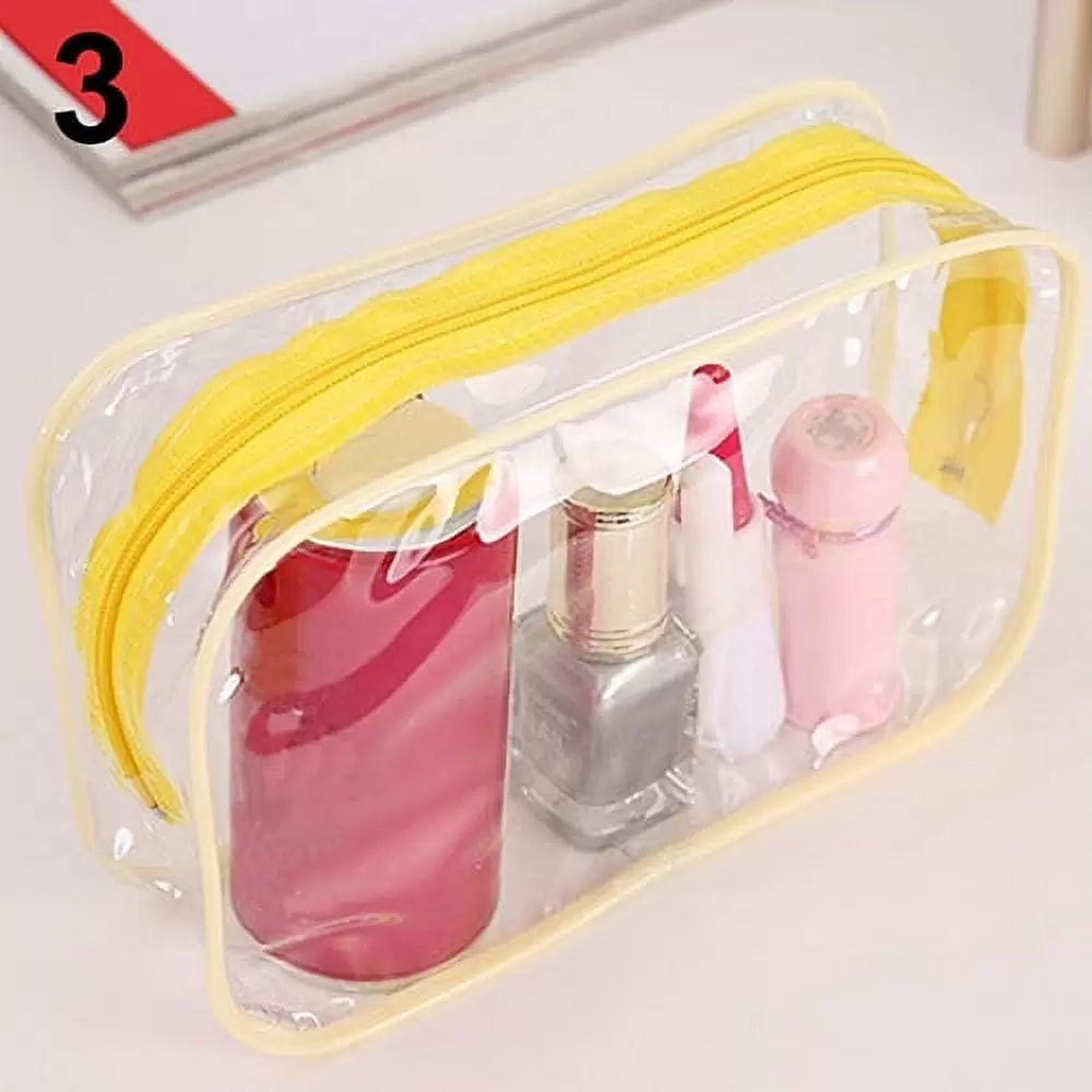 Grandest Birch Clear Transparent Outdoor Travel Cosmetic Make Up Toiletry Bag Zipper Pouch Portable Mini Zip Outdoor Use Storage B