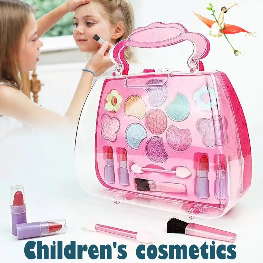 HHEN Pretend Play Cosmetic Makeup Toy Set Kit for Little Girls Kids Beauty Toys