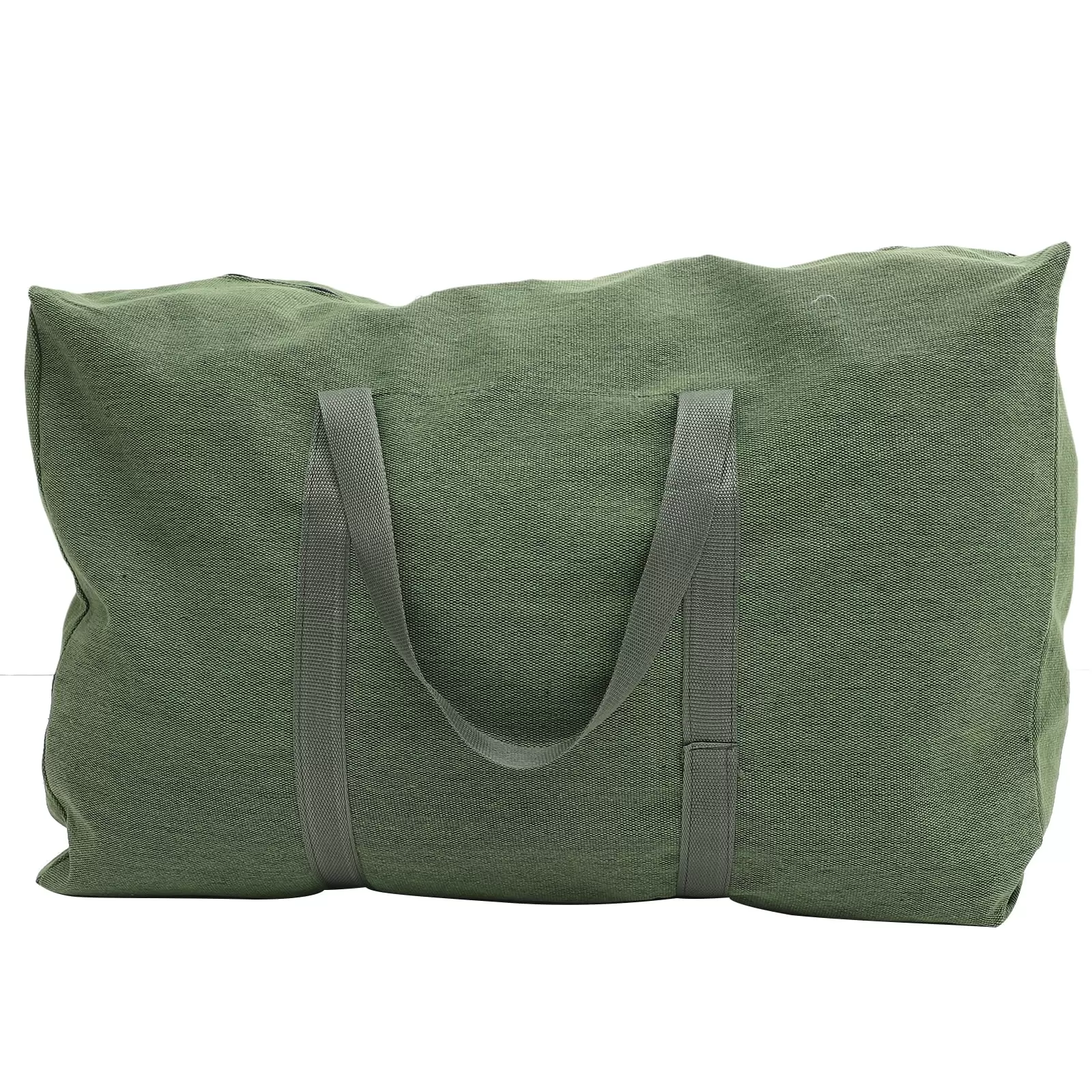 HOKARUA Large Capacity Travel Duffle Bag Canvas Travel Luggage Bag Large Duffle Bag Olive Green