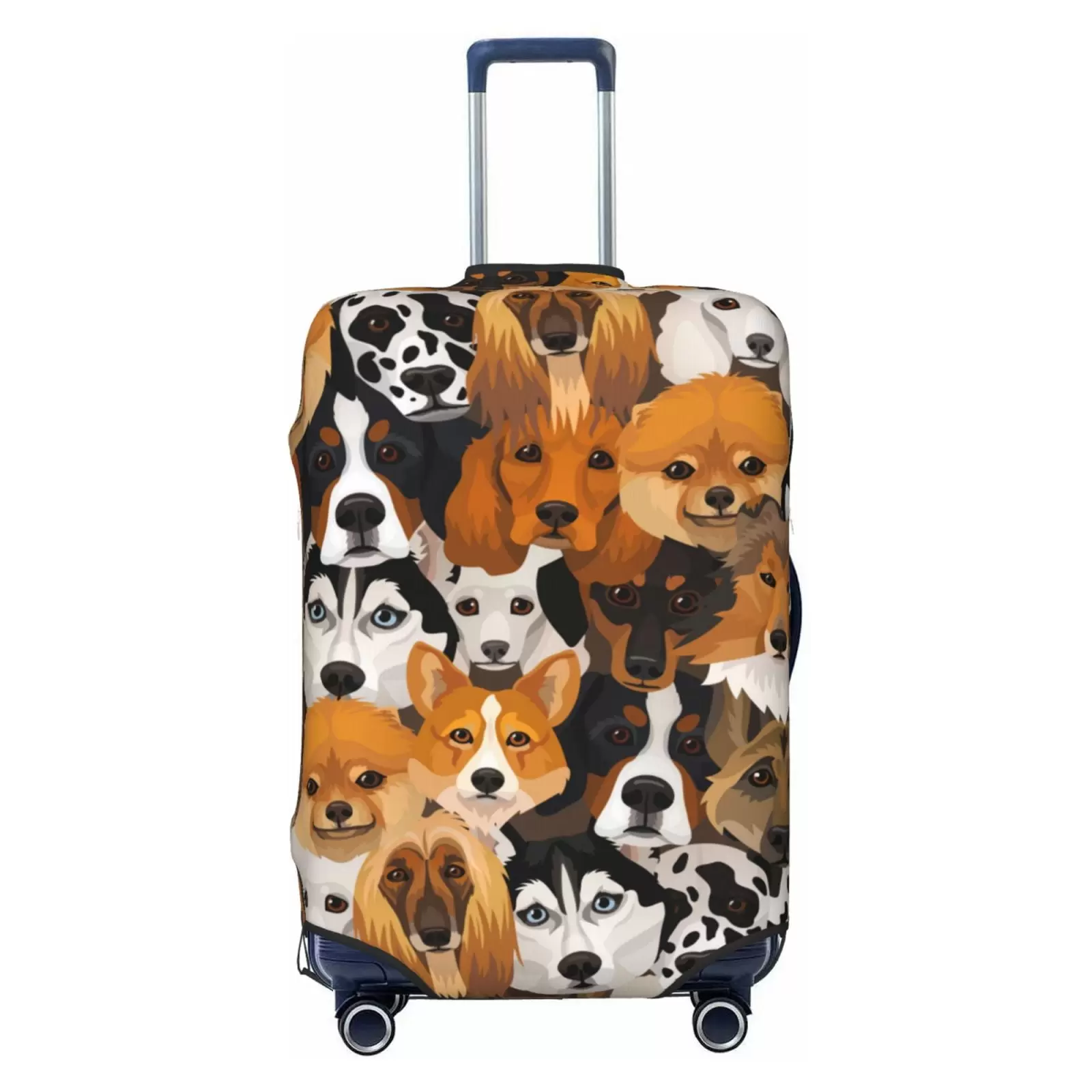 Haiem Dogs Different Breeds Luggage Cover.Durable. Washable Suitcase Protector With Anti-Scratch Technology - Keep Your Luggage Looking New Small