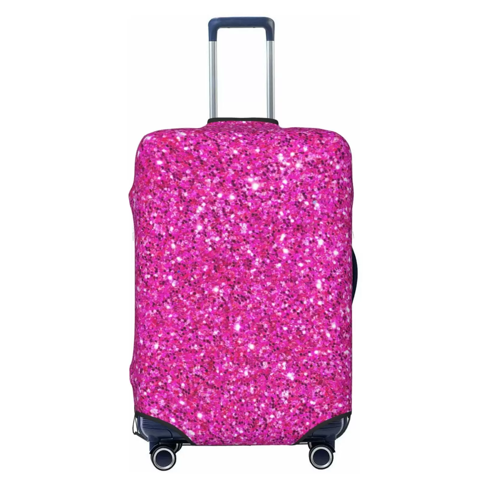 Haiem Rose Red Glitter Luggage Cover.Durable. Washable Suitcase Protector With Anti-Scratch Technology - Keep Your Luggage Looking New Small