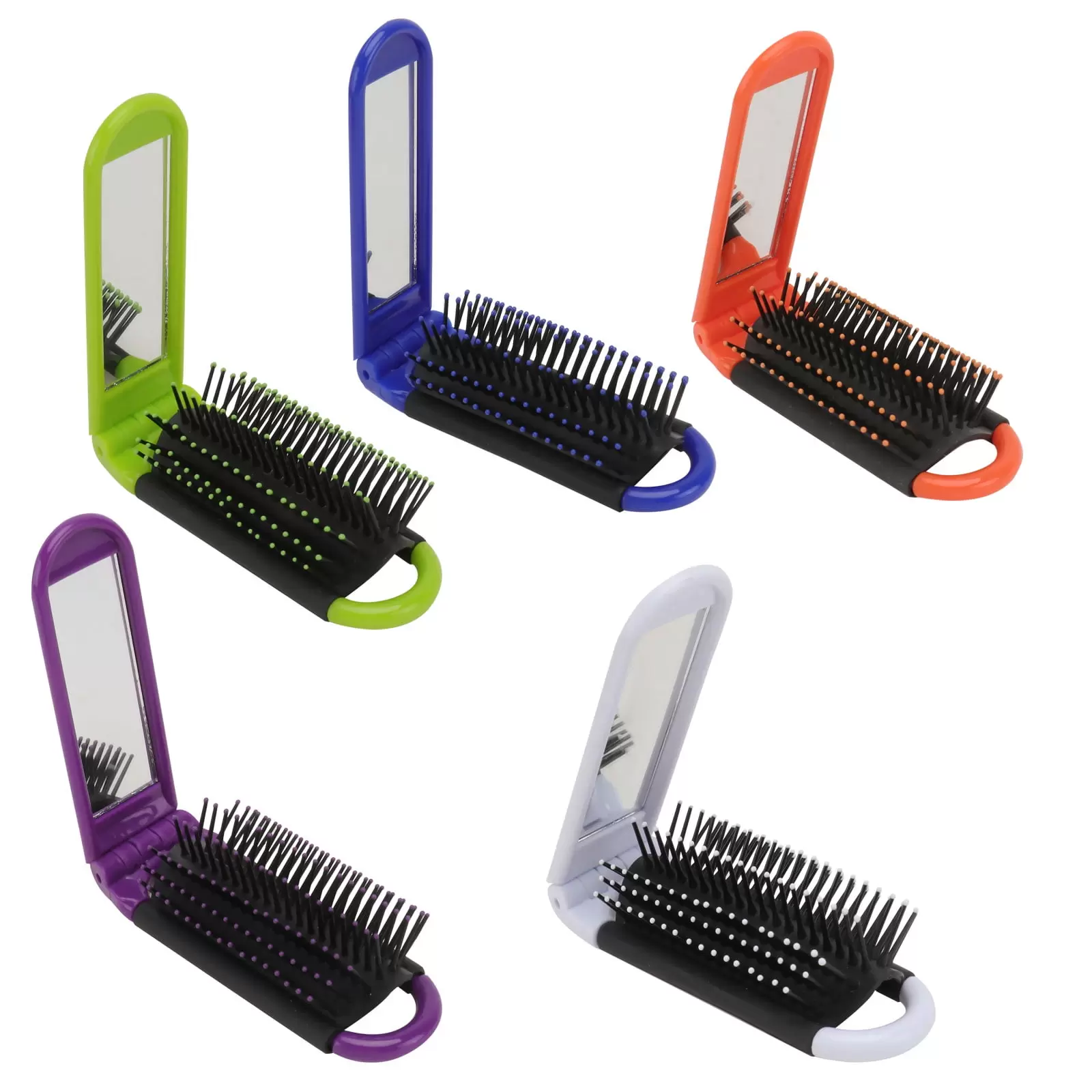 Hair Comb Brush Mirrorpocket Folding Mini Set Travel Foldable BrushCompact Brushes Comb Mirror Set