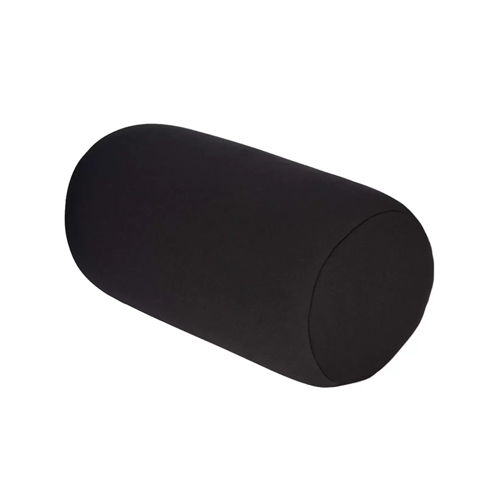 Hanas Microbead Bolster Tube Pillow. Smooth Cool Touch Fabric. Neck or Back Support Pillow. Hypoallergenic Black