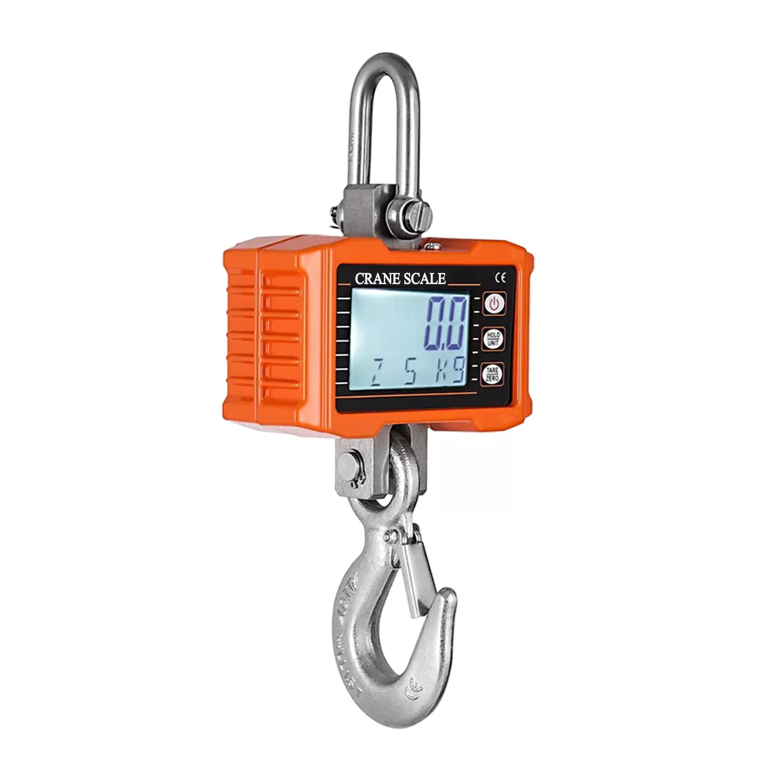 Hanging Scale. Dcenta Digital Crane Scale 1000kg/ 2204lbs. Industrial Crane Scale LCD Backlight with Unit Change/Data Hold/Tare for Construction Site Travel Market Fishing Work