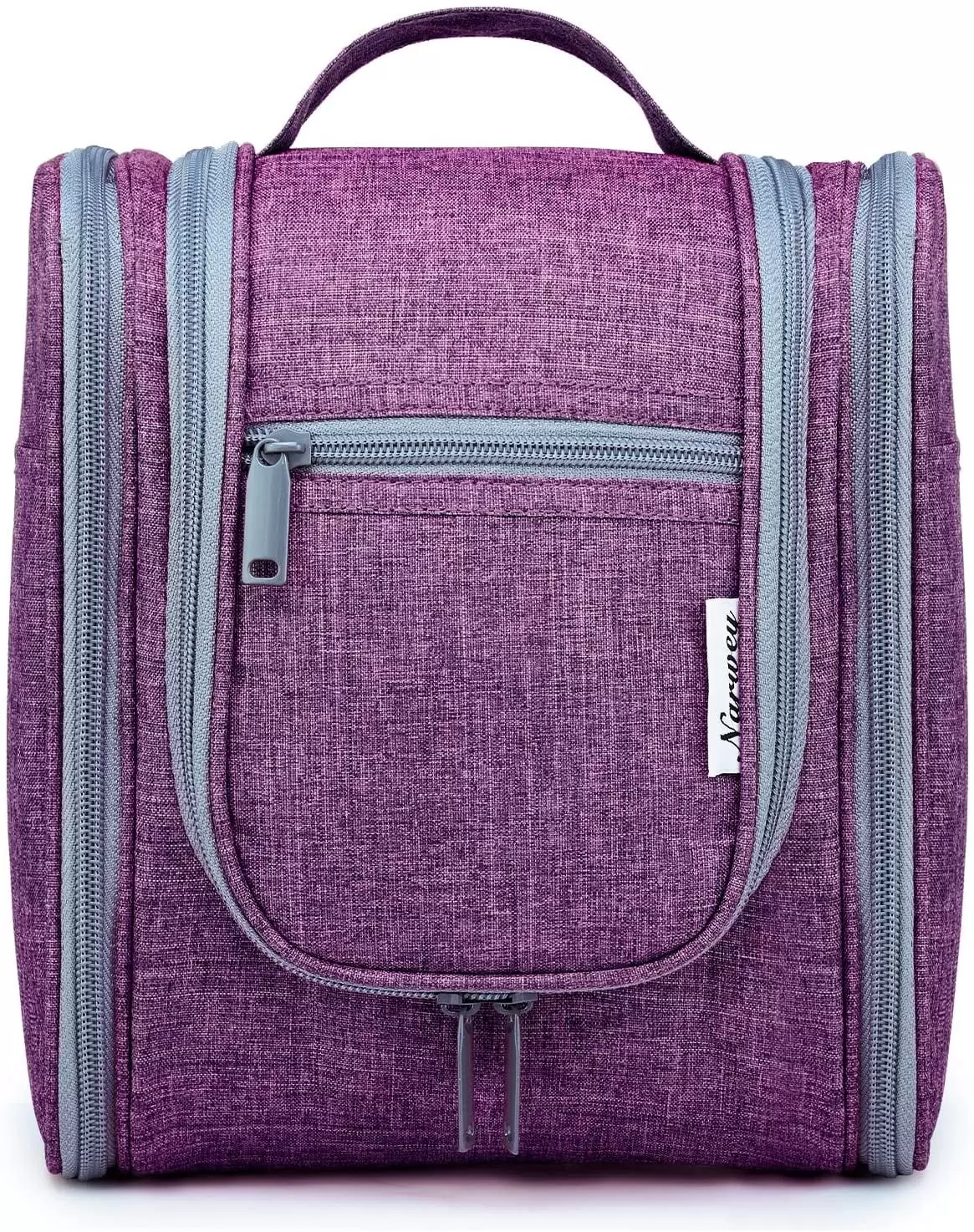 Hanging Toiletry Bag Cosmetic Travel Make up Organizer With Handle For Women(Medium.Purple)