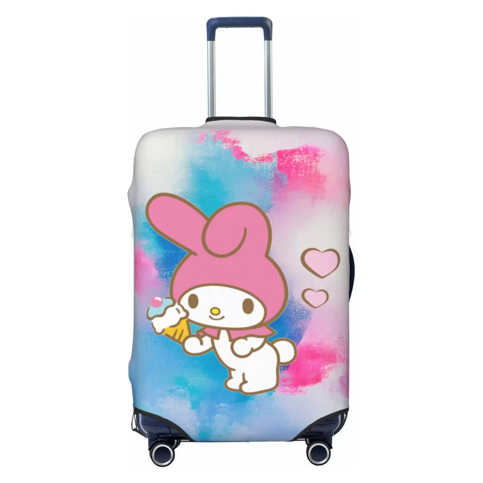 Heart My Melody Protective Suitcase Cover Elastic Travel Luggage Cover Organizers Fits Small