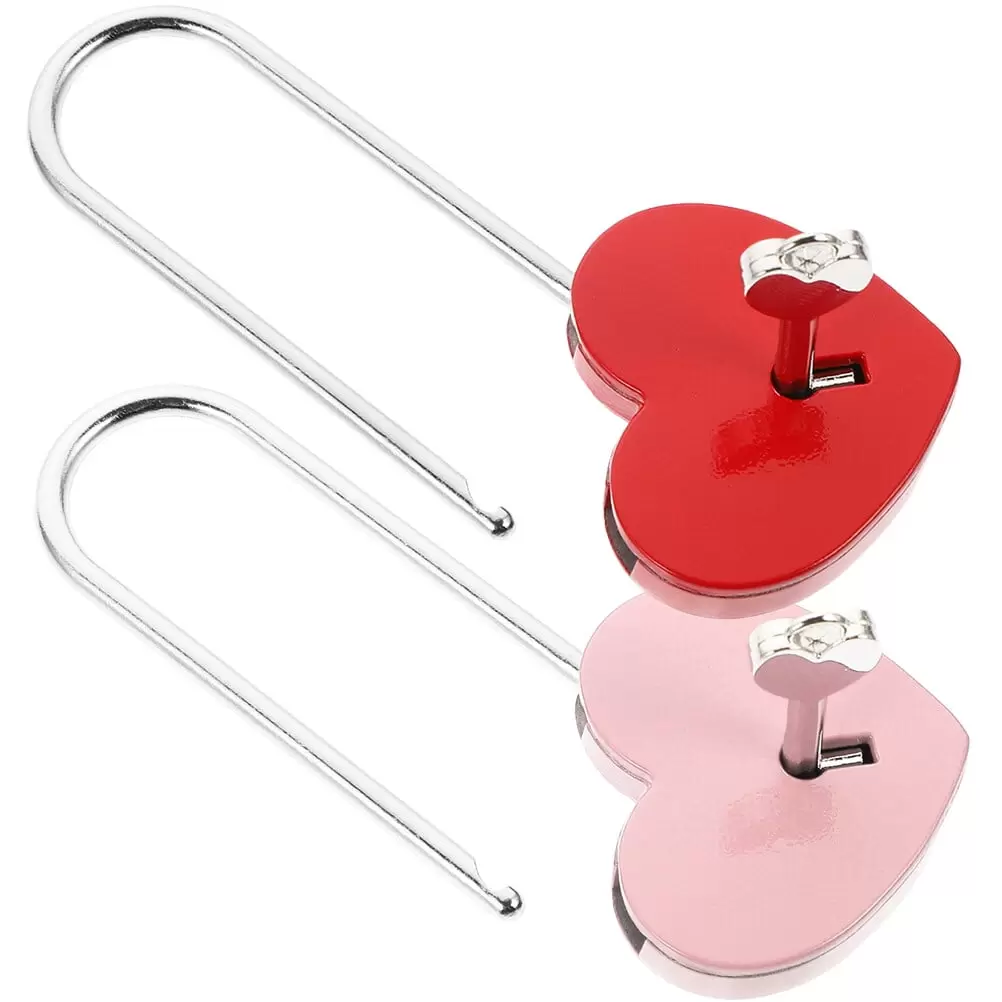 Heart Shaped Lock Small 2 Sets Suitcase 3 Year Anniversary Gifts for Him Wish Lovers Zinc Alloy Travel