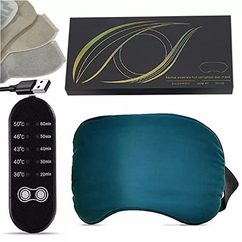 Heated Eye Mask Dry Pink Sleep Moist Heat Dark Circle Stye Blepharitis Compress