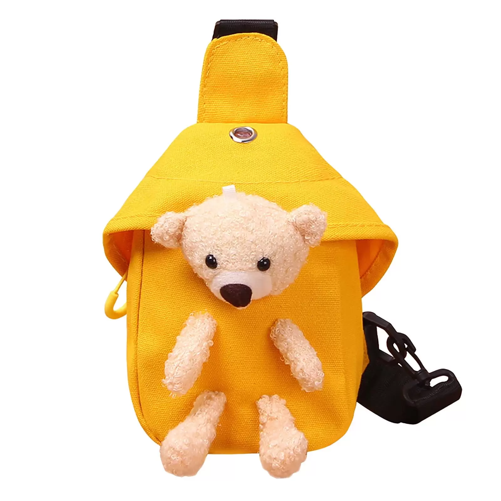 Hesxuno New Style Bear Canvas Bag Crossbody Bag Trendy Shoulder Bag Female INS Cute Small Bag