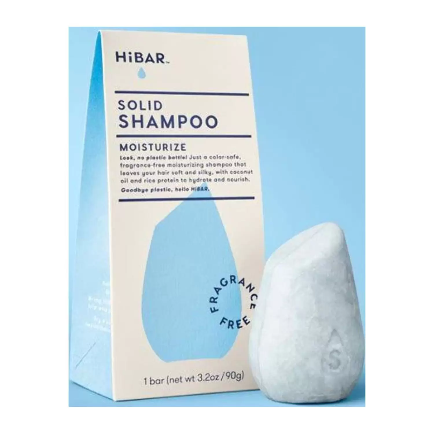 HiBAR Moisturize Shampoo Bar (3.2oz) - Suitable for All Hair Types. Long-Lasting. Travel-Friendly