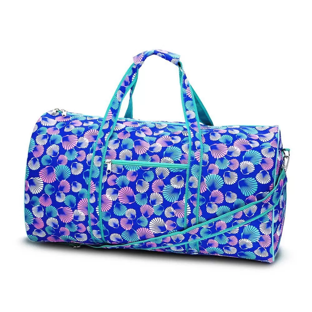 High Fashion 21 in Print Duffle Blue Shells - No Embroidery