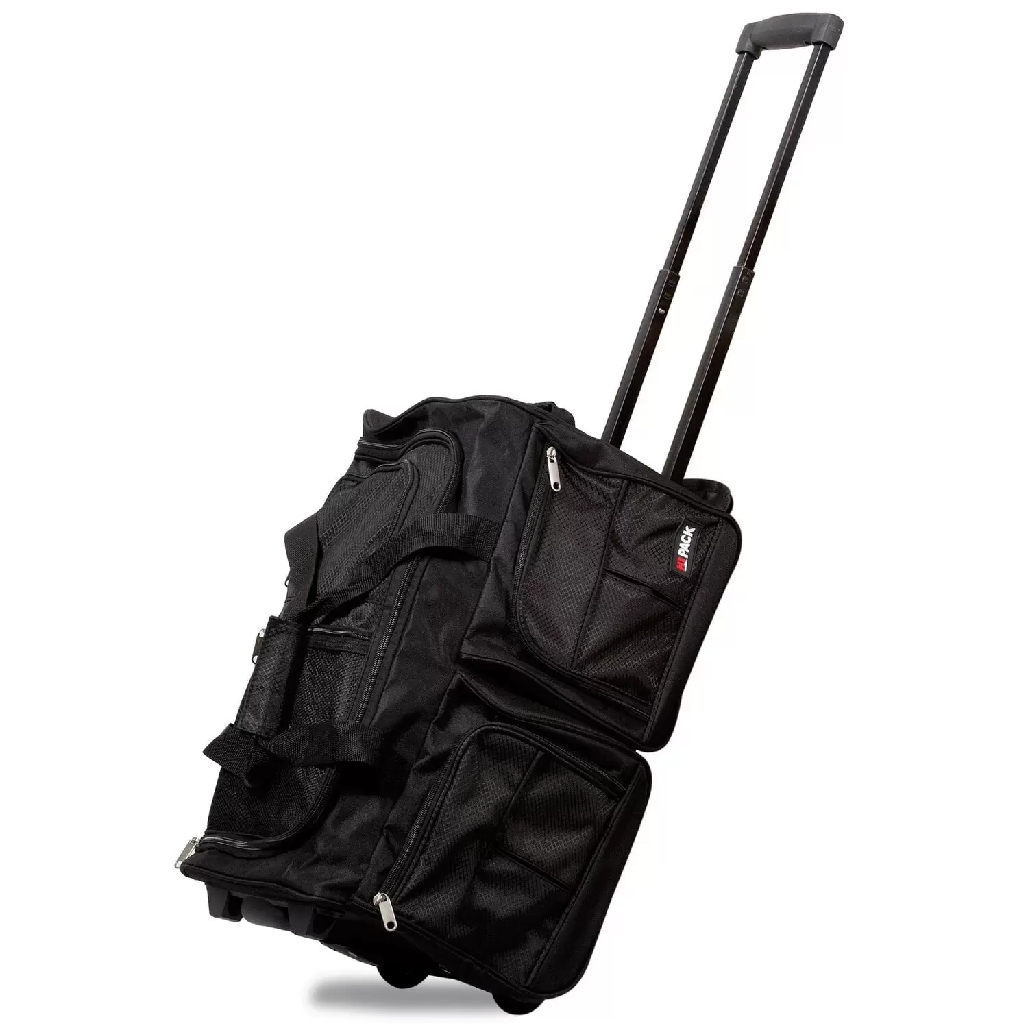 Hipack 20-Inch Carry-On Rolling Duffle Bag - Black