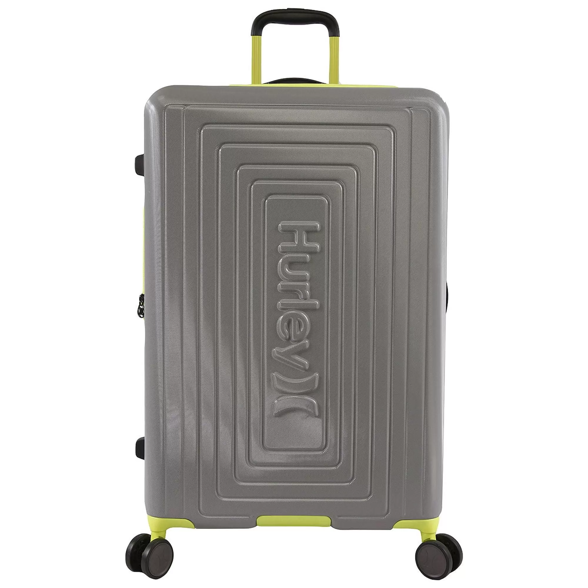 Hurley Suki Hardside Spinner Luggage Light Gray Neon 29 INCH