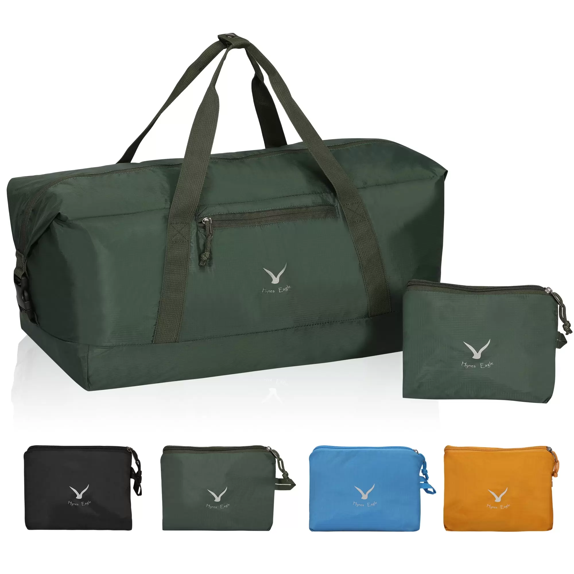 Hynes Eagle 35L Packable Sports Duffel Travel Duffel Bag Lightweight Weekender Tote Bag for Men Women Oliver Green