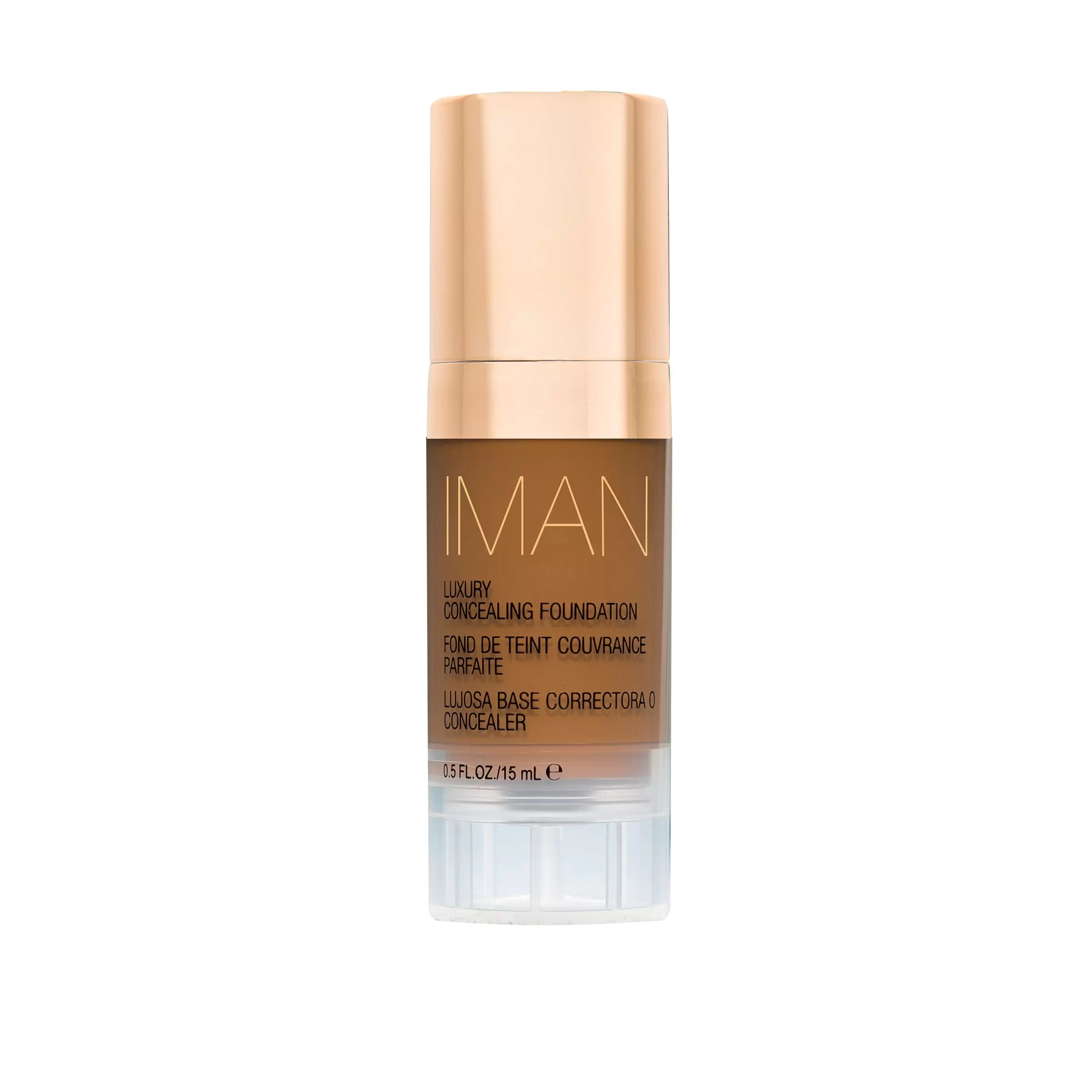 IMAN Cosmetics Luxury Concealing Foundation. Deep Skin. Earth 3. 0.5 Oz