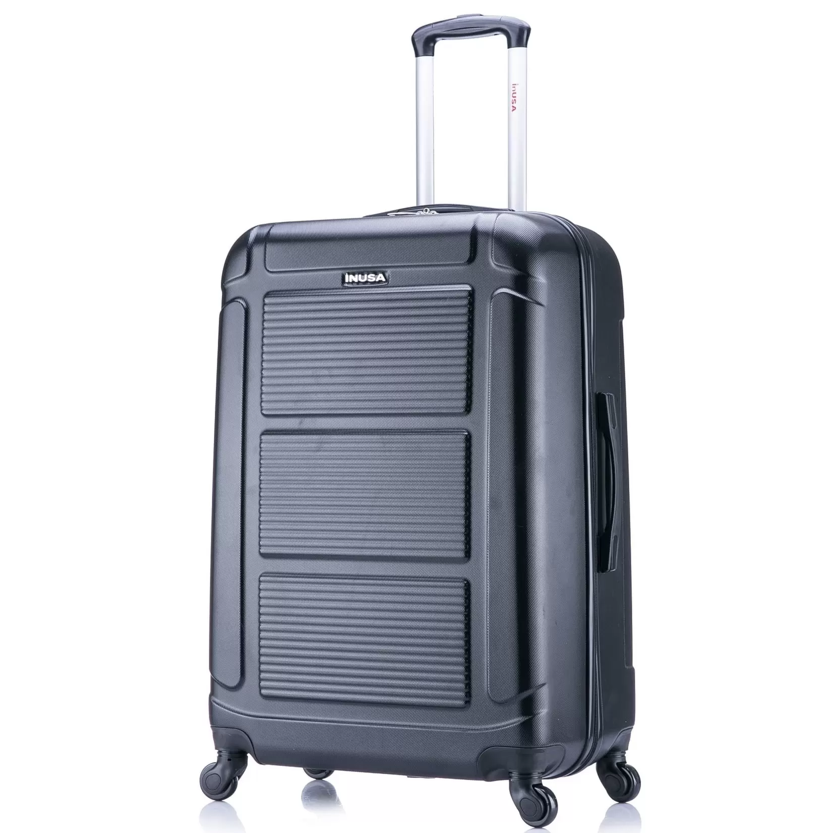 InUSA Pilot 28 Hardside Lightweight Luggage with Spinner Wheels. Handle. and Trolley. Black