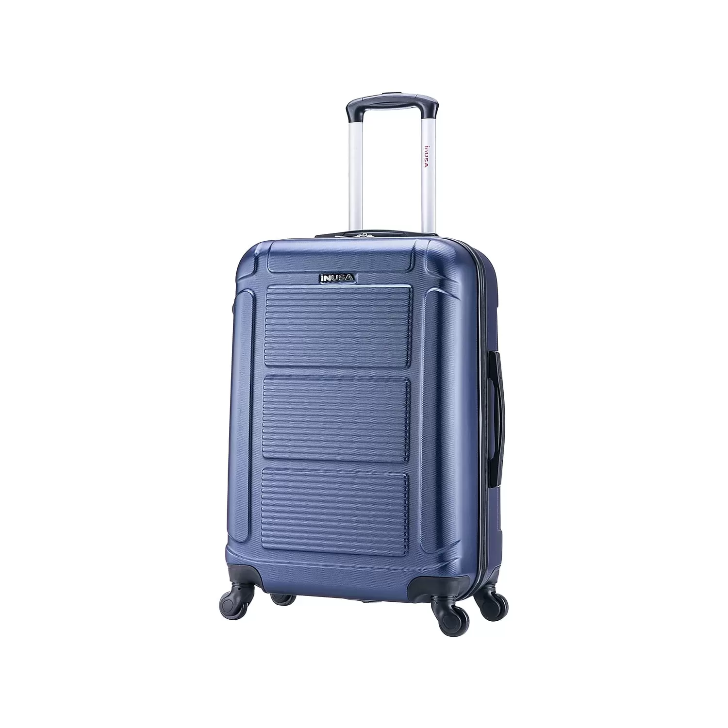 InUSA Pilot Medium Plastic 4-Wheel Spinner Luggage Blue (IUPIL00M-BLU)