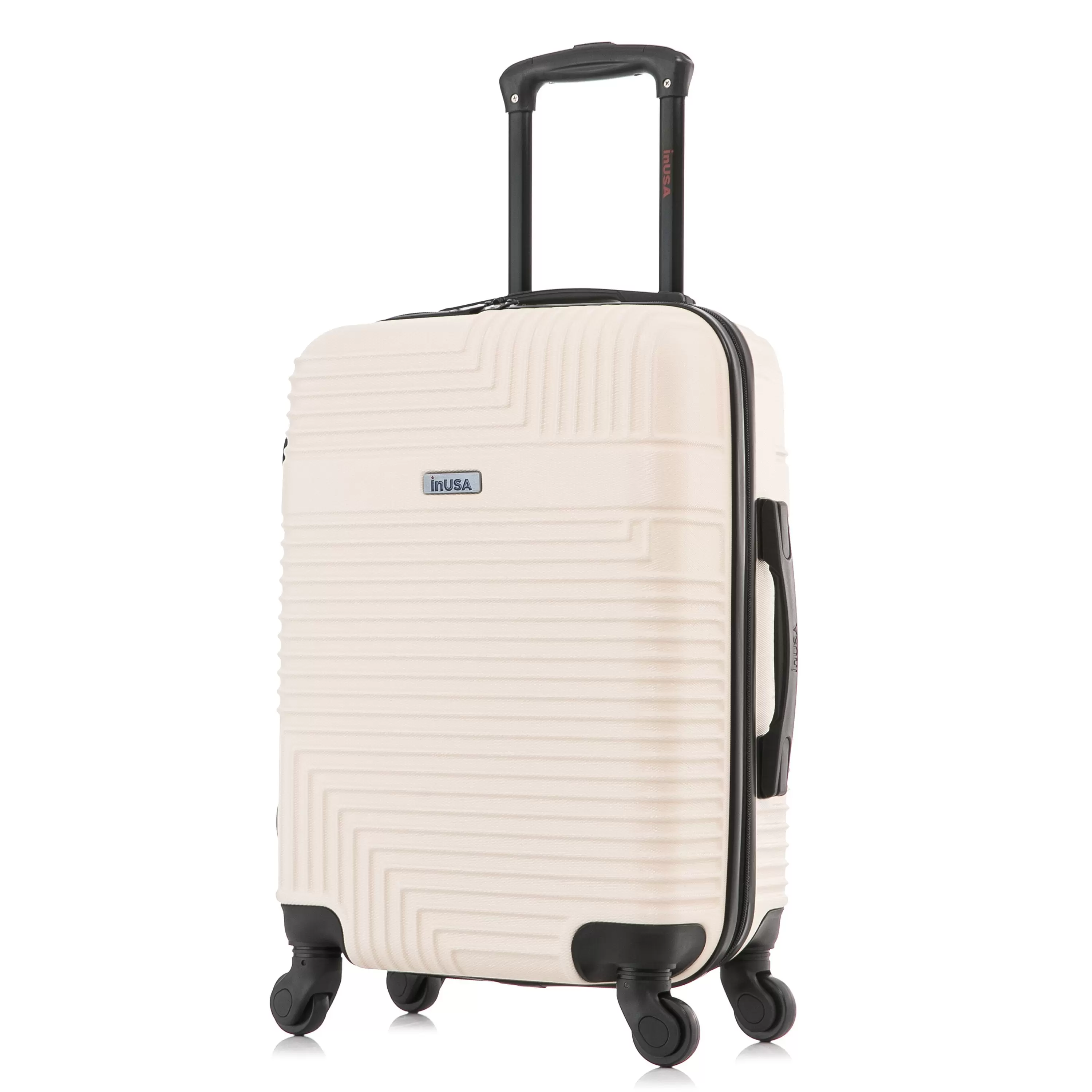 InUSA Resilience 20 Hardside Lightweight Luggage with Spinner Wheels. Handle. and Trolley. Sand