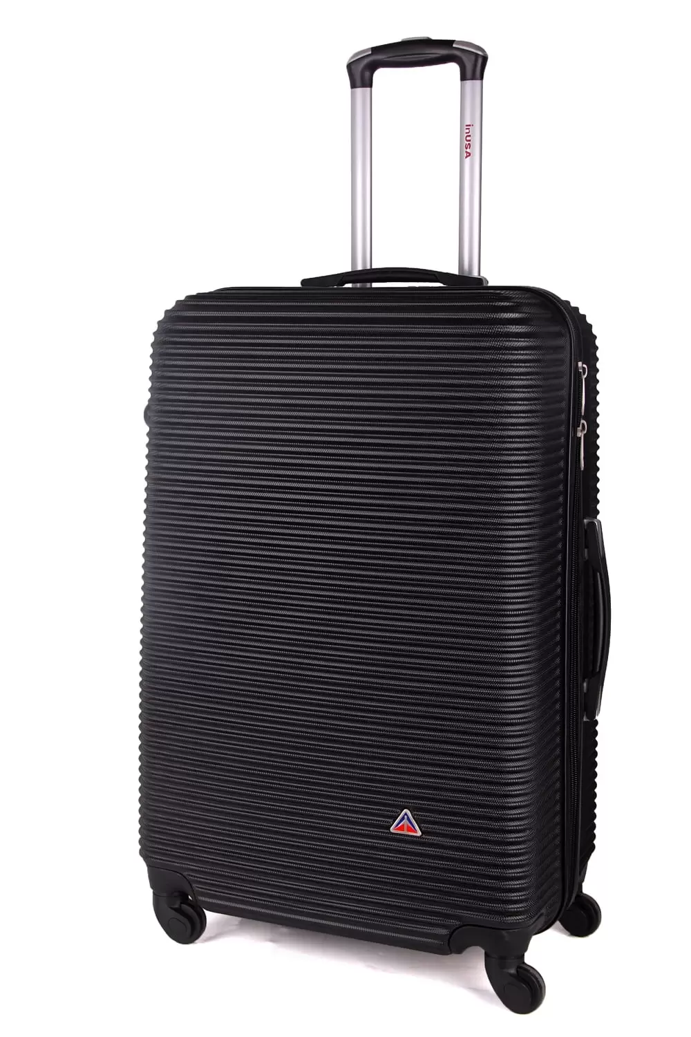 InUSA Royal 28 Hardside Lightweight Luggage with Spinner Wheels. Handle. and Trolley. Black