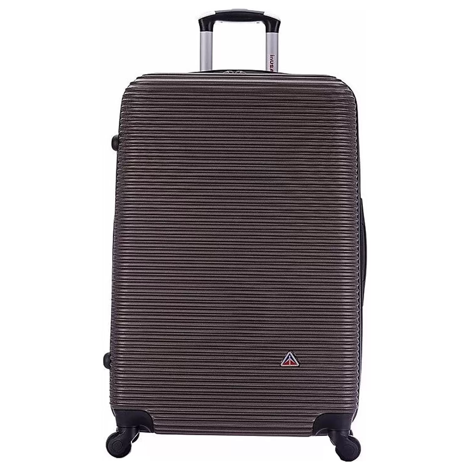 InUSA Royal Large Plastic 4-Wheel Spinner Luggage Brown (IUROY00L-BRO)