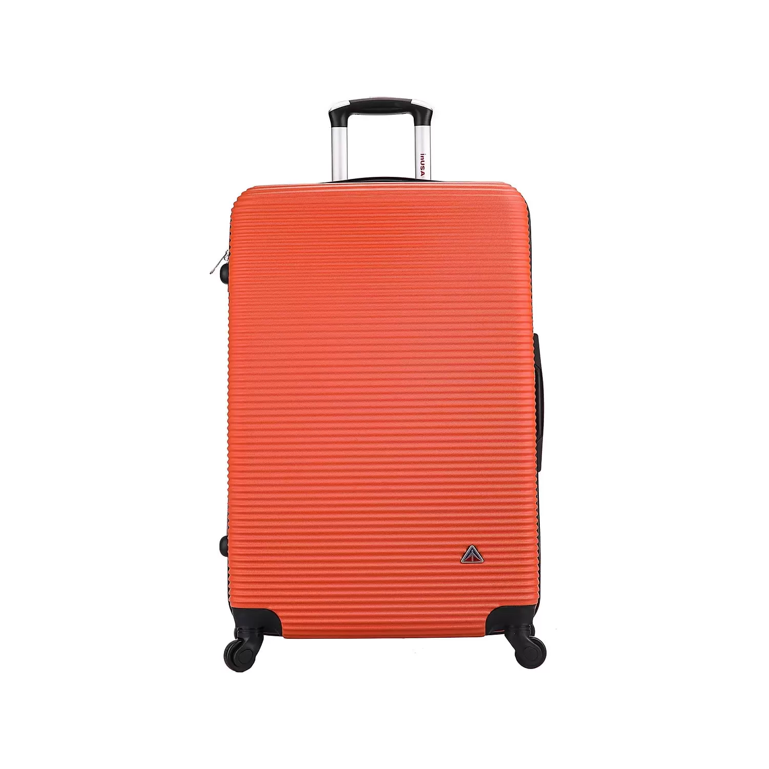 InUSA Royal Large Plastic 4-Wheel Spinner Luggage Orange (IUROY00L-ORG)