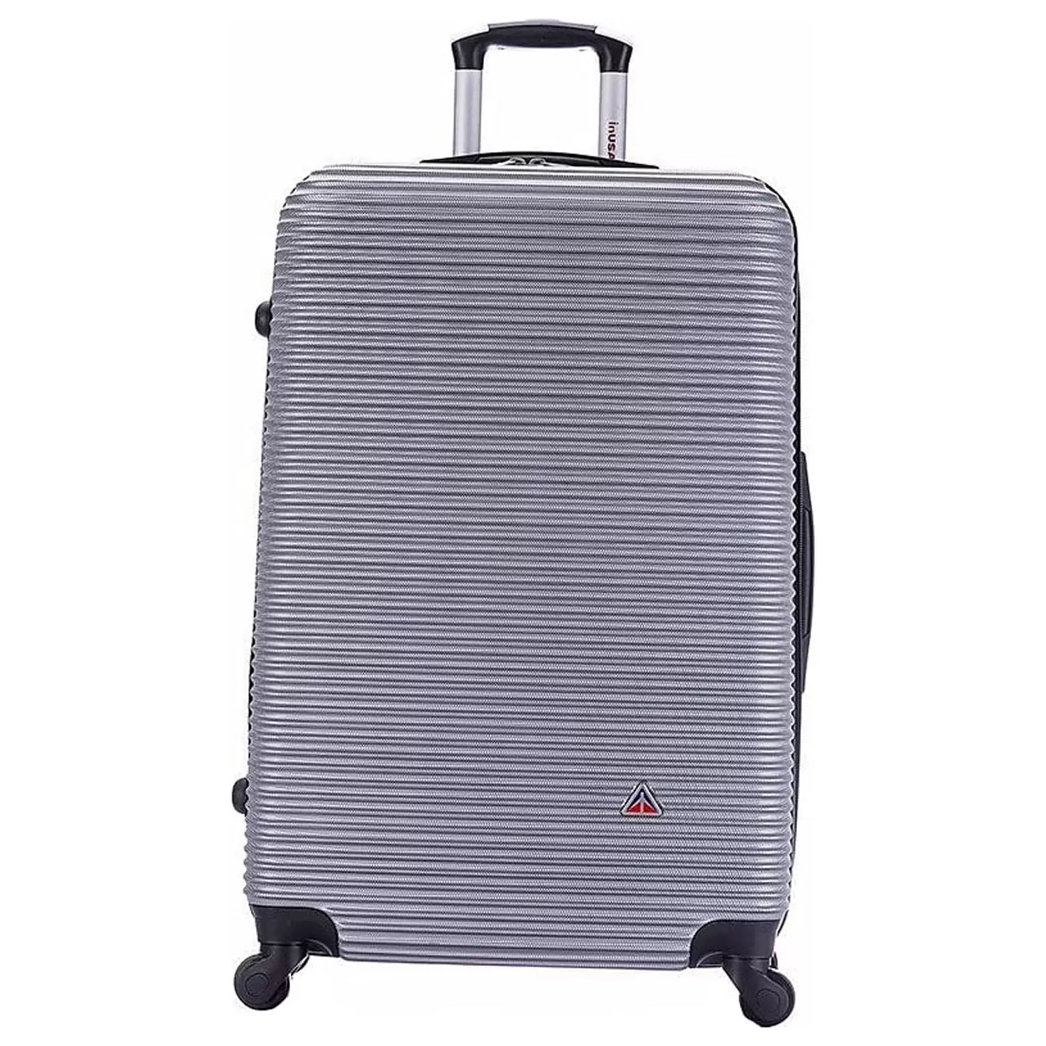 InUSA Royal Large Plastic 4-Wheel Spinner Luggage Silver (IUROY00L-SIL)