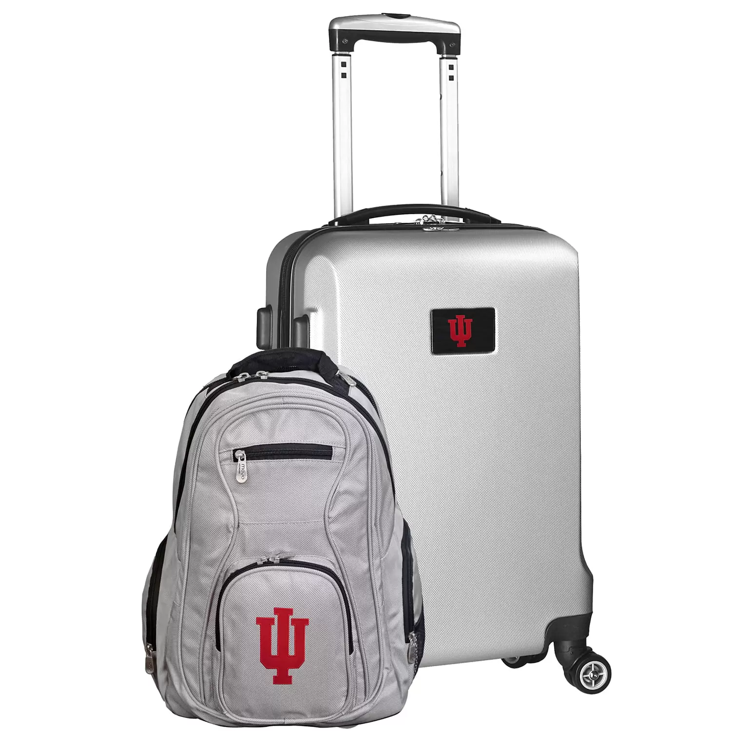 Indiana Hoosiers Deluxe 2-Piece Backpack and Carry-On Set - Silver