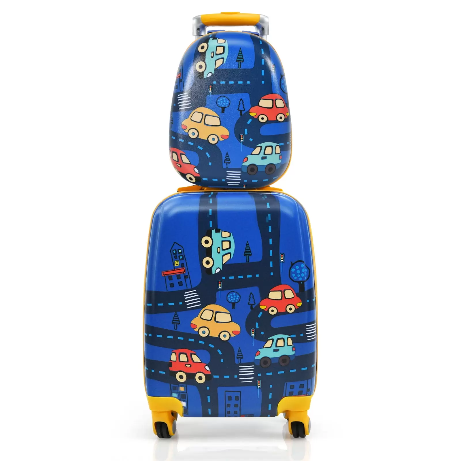 Infans 2PC Kids Carry On Luggage Set 12 Backpack & 18 Rolling Suitcase for Travel