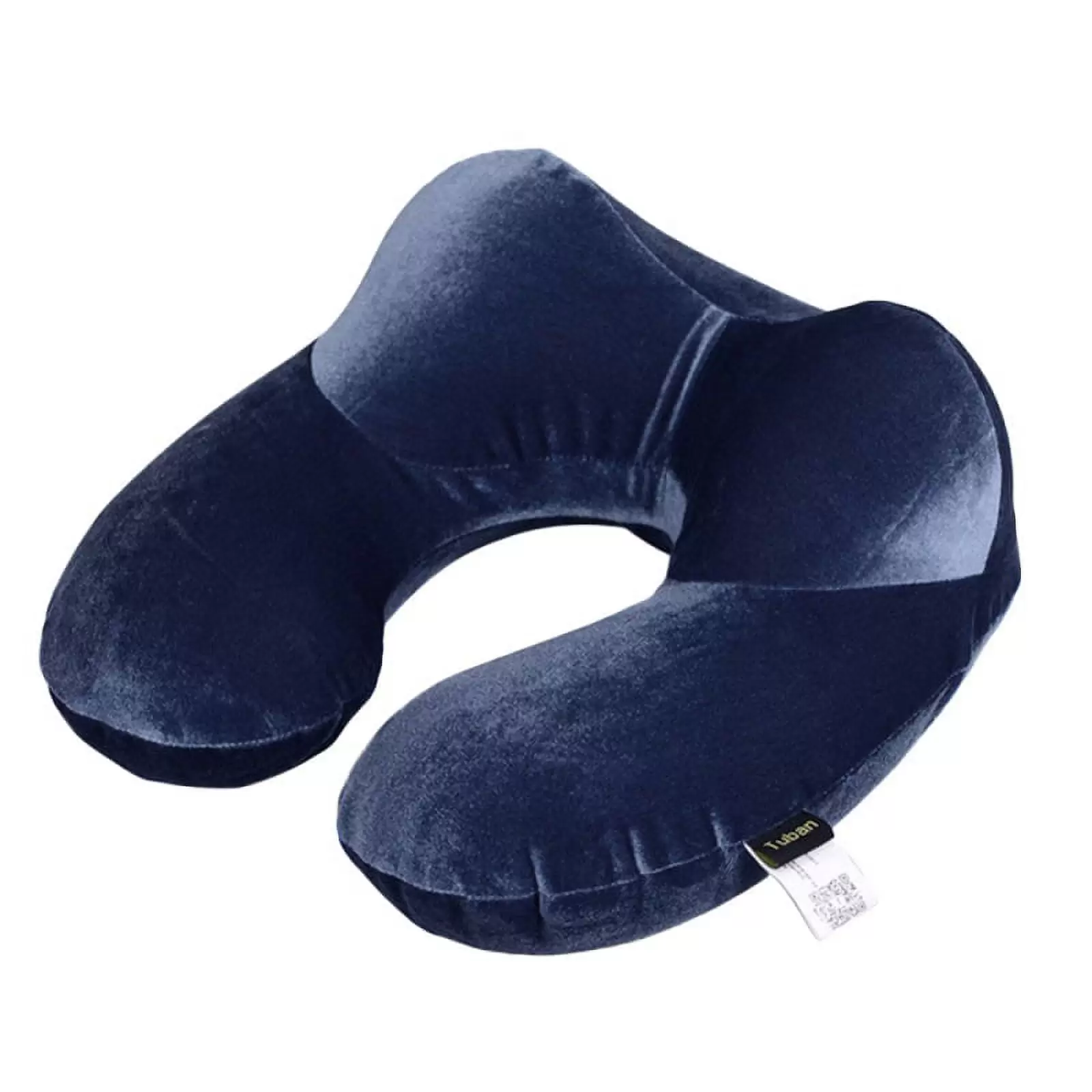 Inflatable Soft Velvet Travel Neck Pillow Set. U Shape. Neck Support for Cars. Airplanes Camping