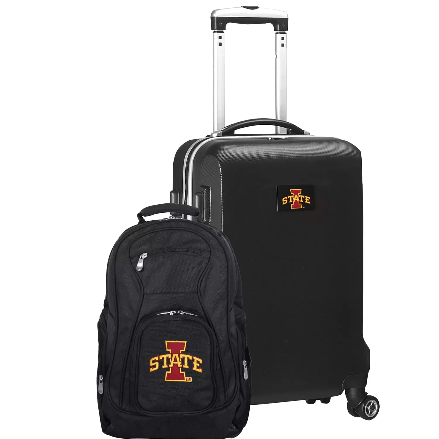 Iowa State Cyclones Deluxe 2-Piece Backpack and Carry-On Set - Black