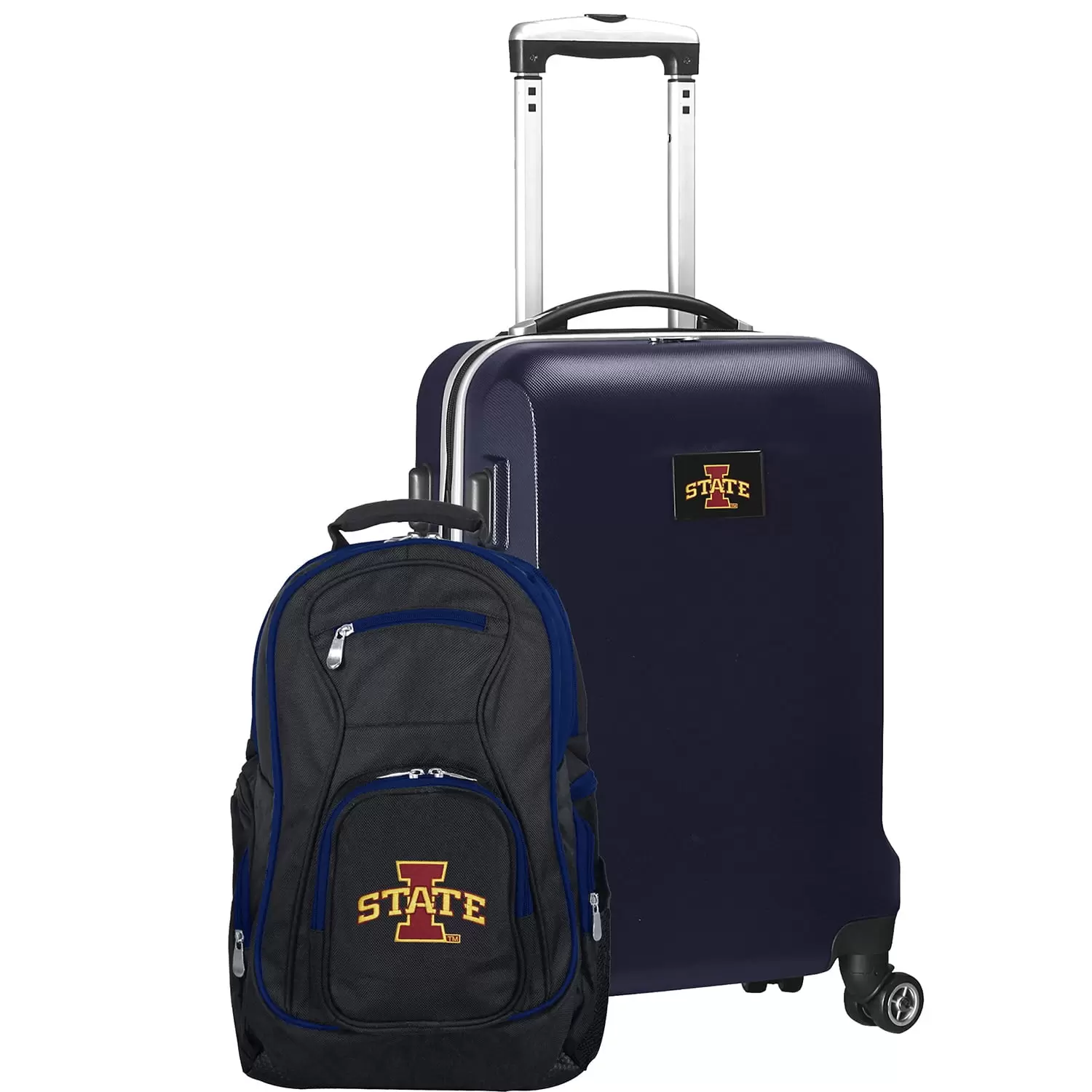 Iowa State Cyclones Deluxe 2-Piece Backpack and Carry-On Set - Navy