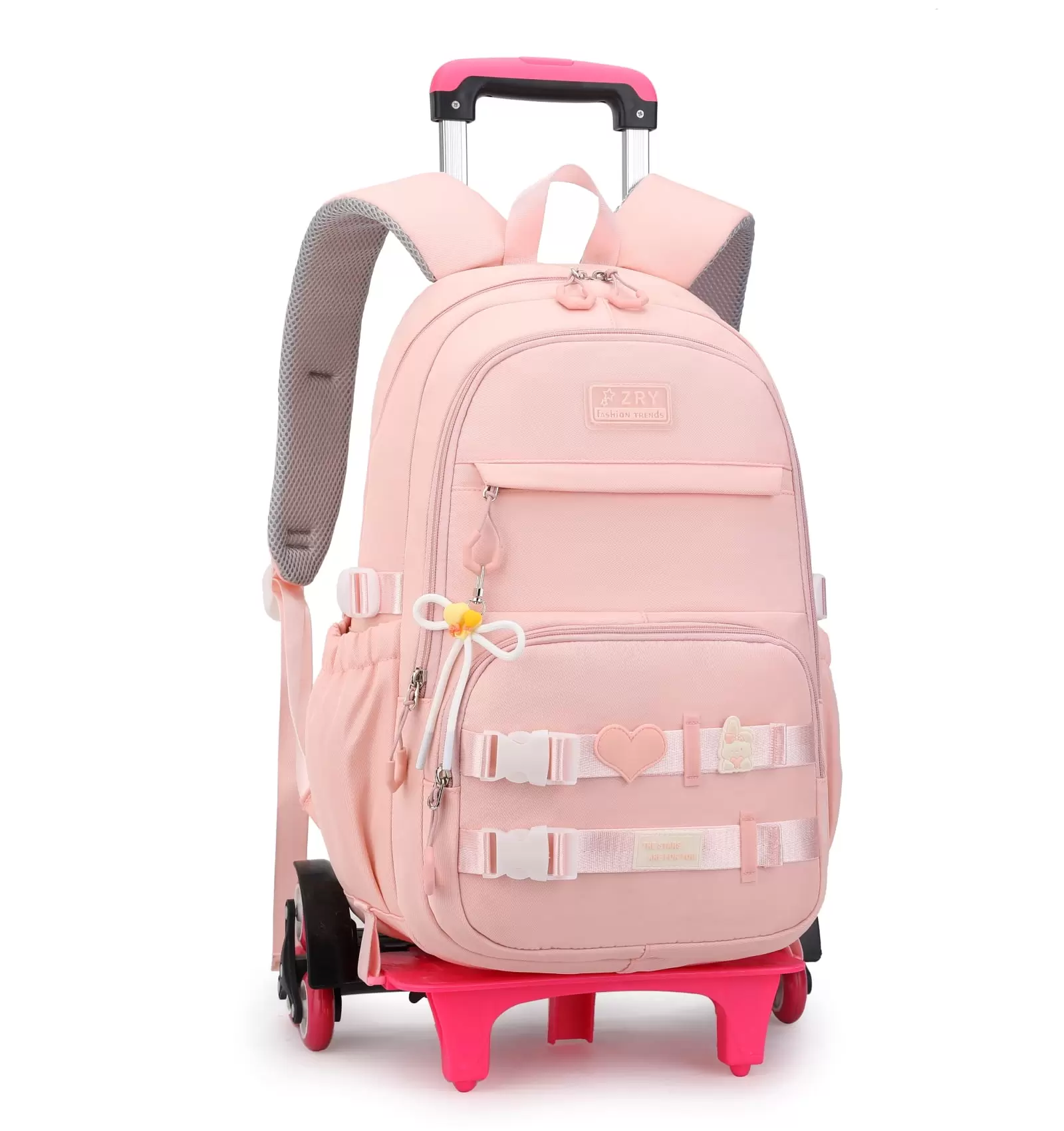 IvyH Rolling Backpack.Kids Wheeled Backpack Water Resistant Elementary Middle Student Roller Bookbag.Boys Girls Luggage Trolley Suitcase for School Travel