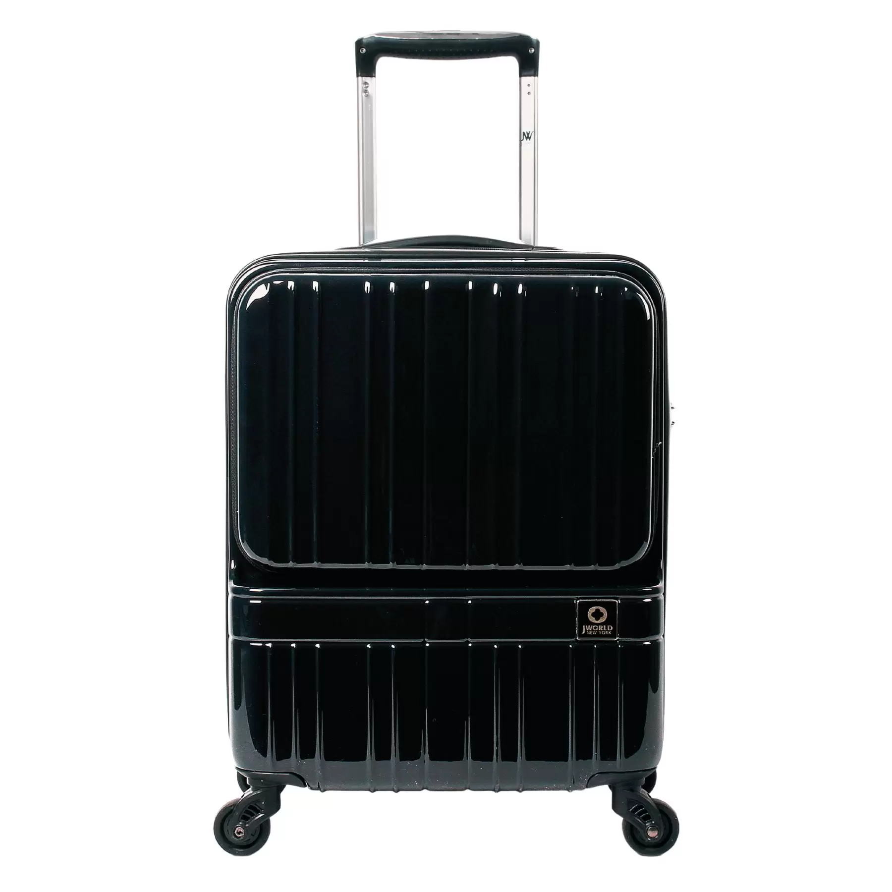 J World Cue Polycarbonate Carry-On with front pocket for Travel